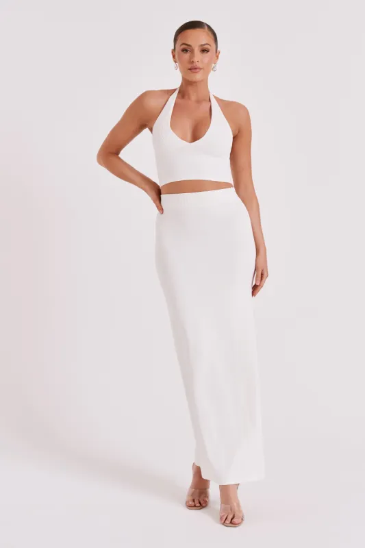 Darby Knit Midi Skirt - Ivory sold by Meshki