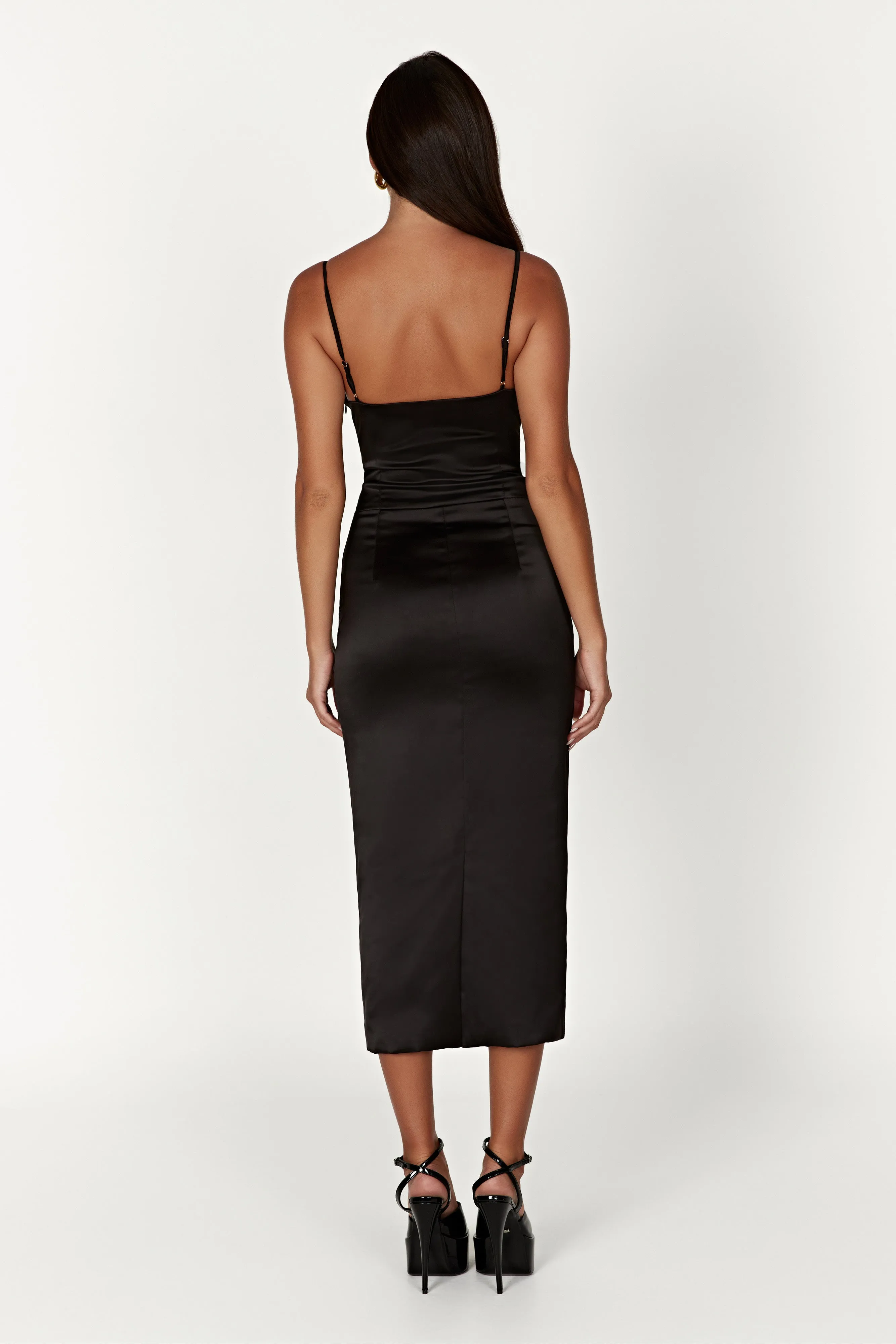 Camelia Corset Midi Dress - Black sold by Meshki product image thumbnail 2