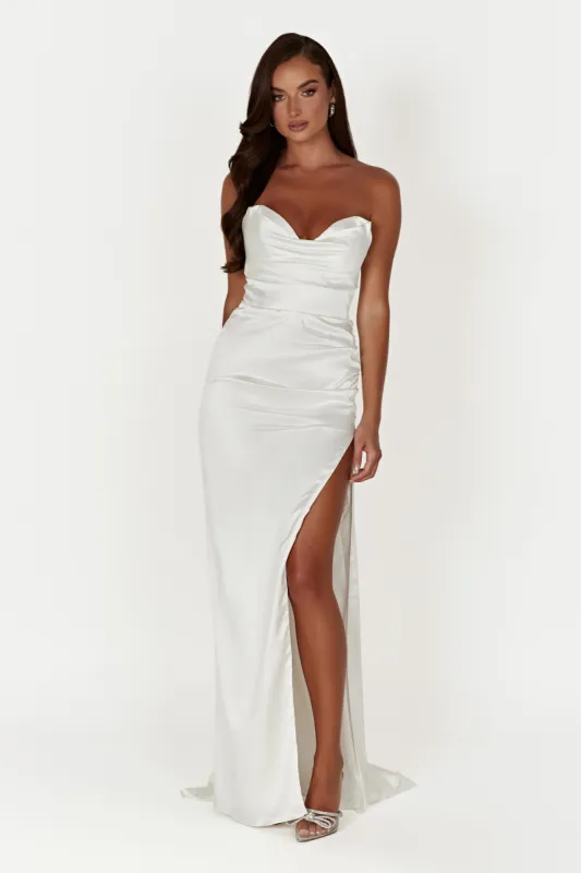 Marilyn Corset Gown - White made by Meshki