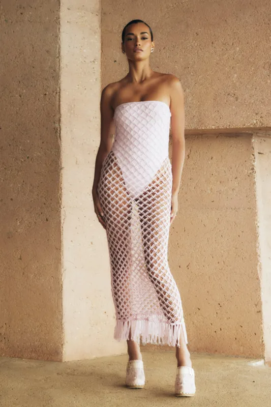 Prudence Knit Midi Dress - Candy Pink sold by Meshki