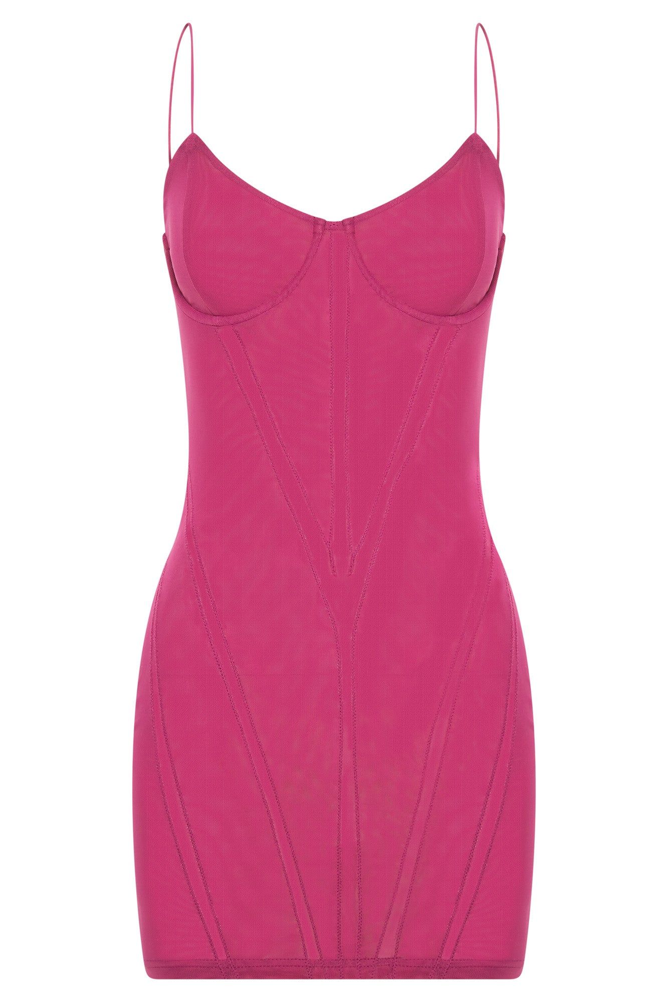 Mapel Panelled Mesh Mini Dress - Violet sold by Meshki product image thumbnail 8