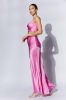 Poppy Satin Maxi Skirt - Pink sold by Meshki