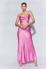 Poppy Satin Maxi Skirt - Pink sold by Meshki