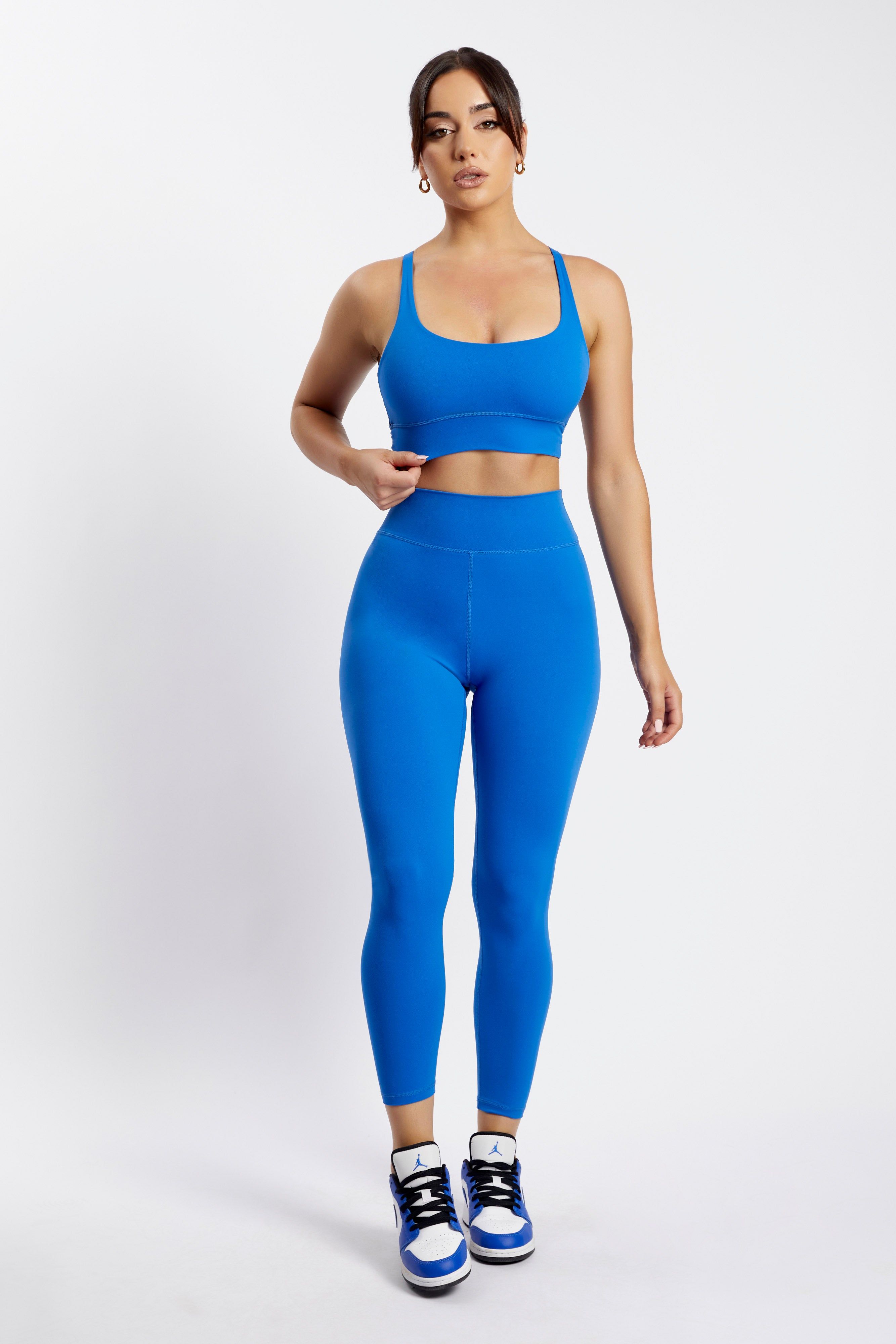 Venus V Back Leggings - Cobalt Blue sold by Meshki