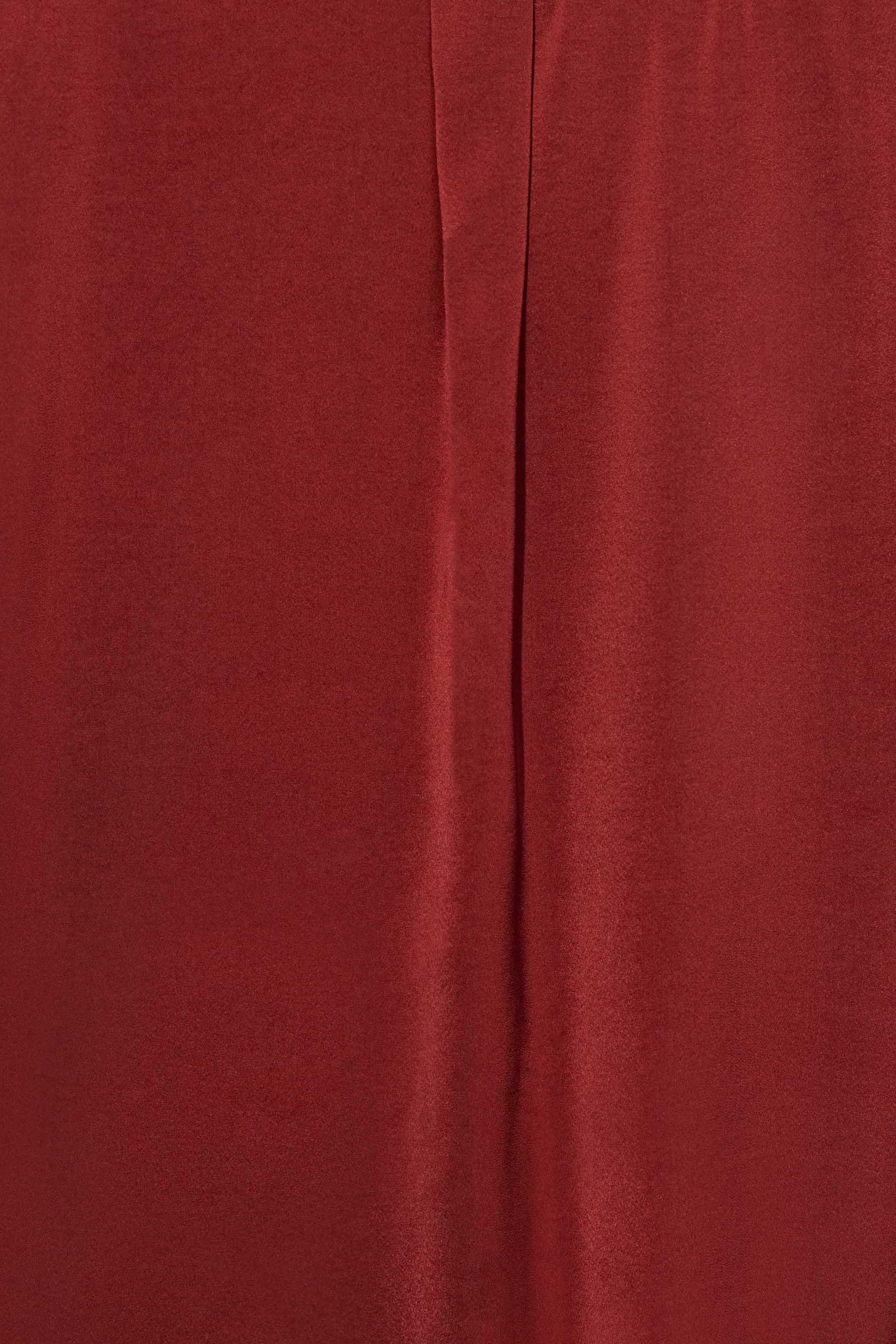 Liliana Satin Shirt - Cherry Chocolate sold by Meshki product image thumbnail 6