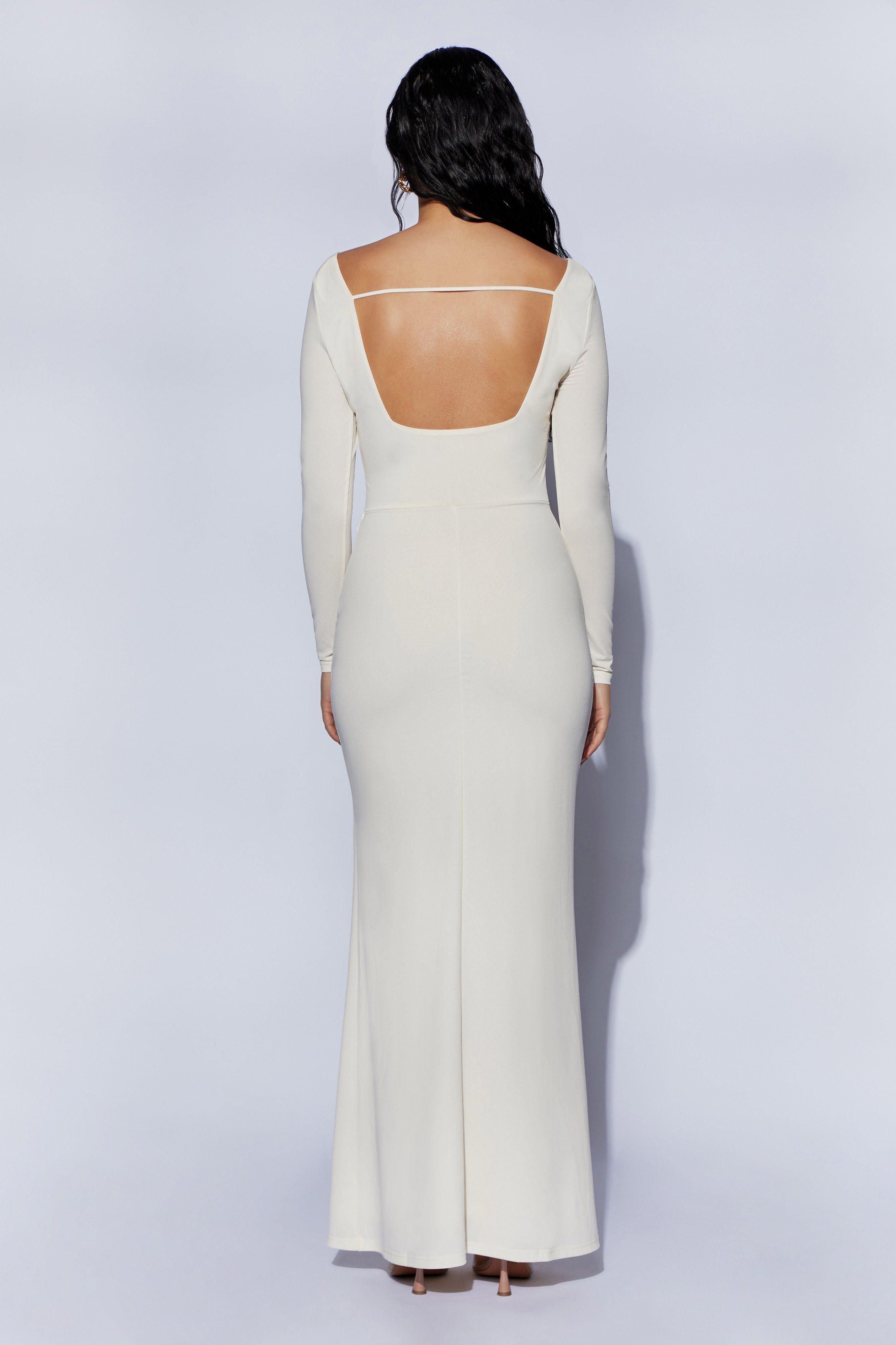 Mehlika Cut Out Maxi Dress With Hardware - Bone sold by Meshki product image thumbnail 4