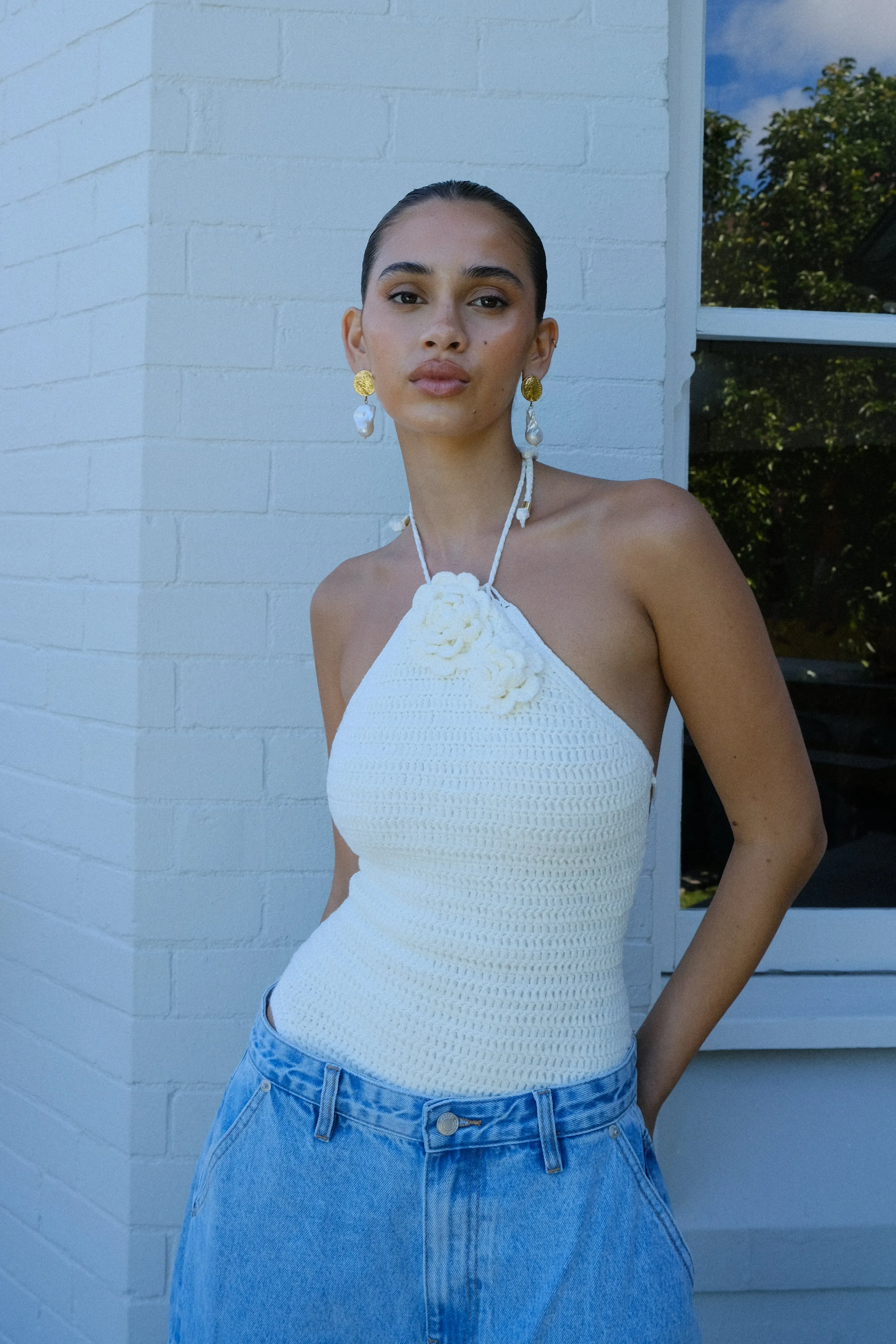 Marley Rose Crochet One Piece - Ivory sold by Meshki product image thumbnail 4