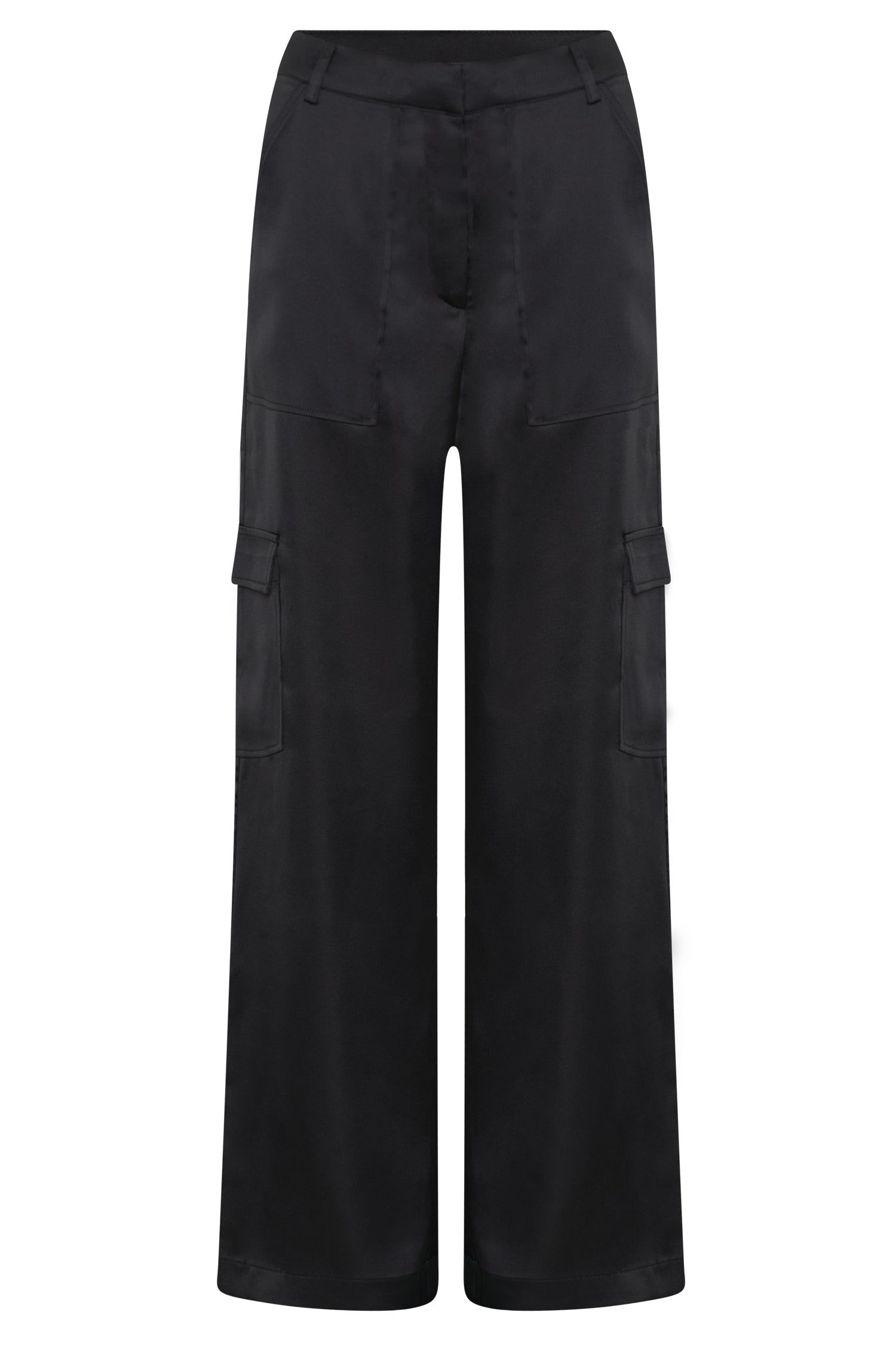 Amaya Satin Cargo Pant - Black sold by Meshki product image thumbnail 8