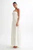 Maureen Cotton Shirring Maxi Dress - Ivory sold by Meshki