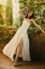 Maureen Cotton Shirring Maxi Dress - Ivory sold by Meshki