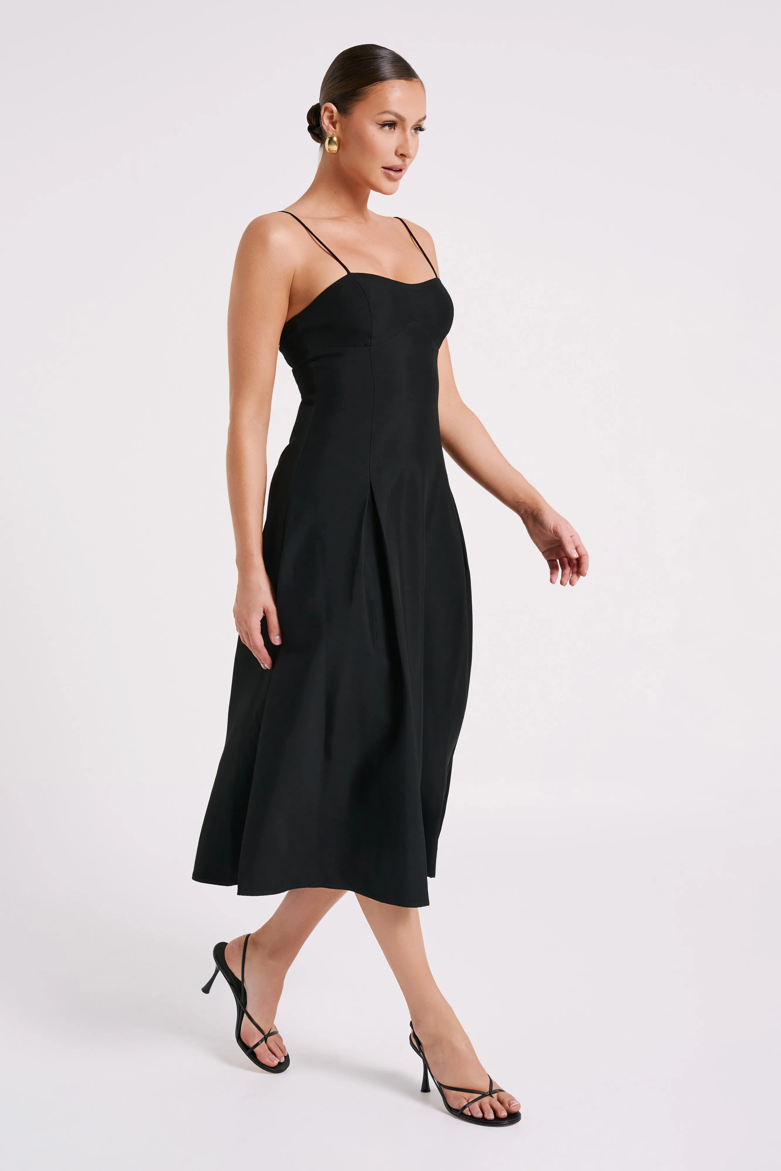 Alaina A-Line Midi Dress - Black sold by Meshki product image thumbnail 4