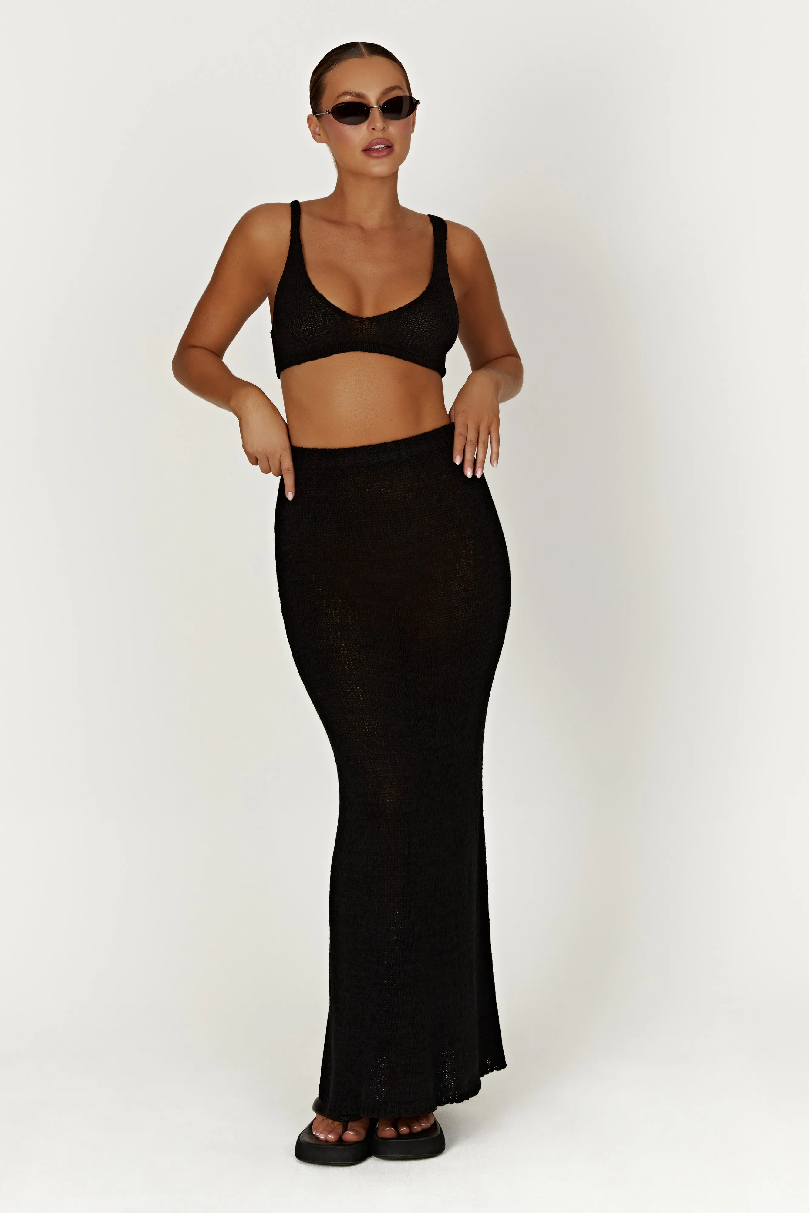 Mary Knit Bralette - Black sold by Meshki product image thumbnail 4