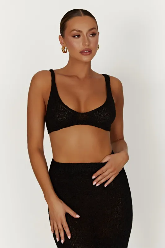 Mary Knit Bralette - Black sold by Meshki