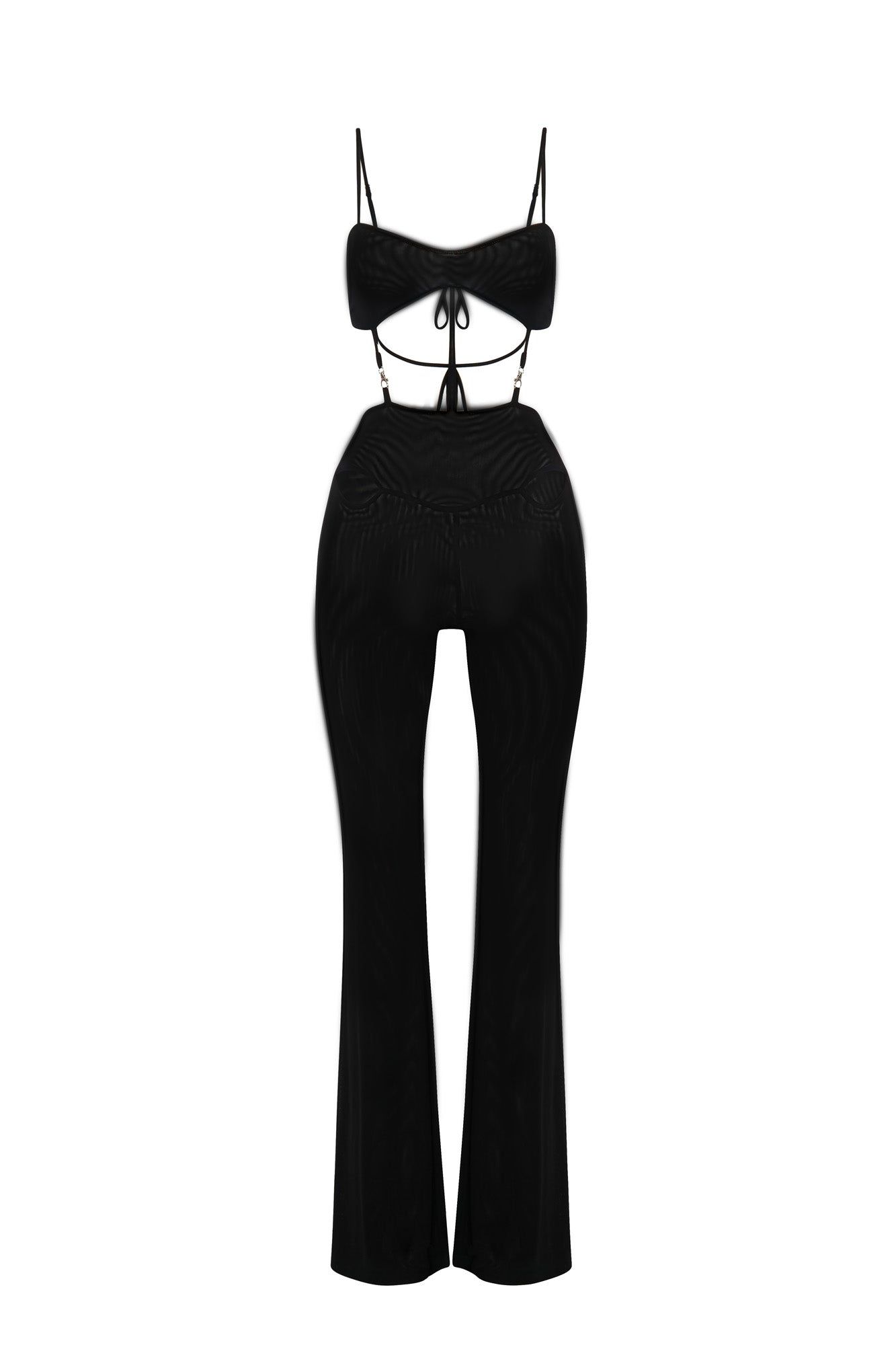 Celeste Mesh Two Piece Jumpsuit - Black sold by Meshki product image thumbnail 10