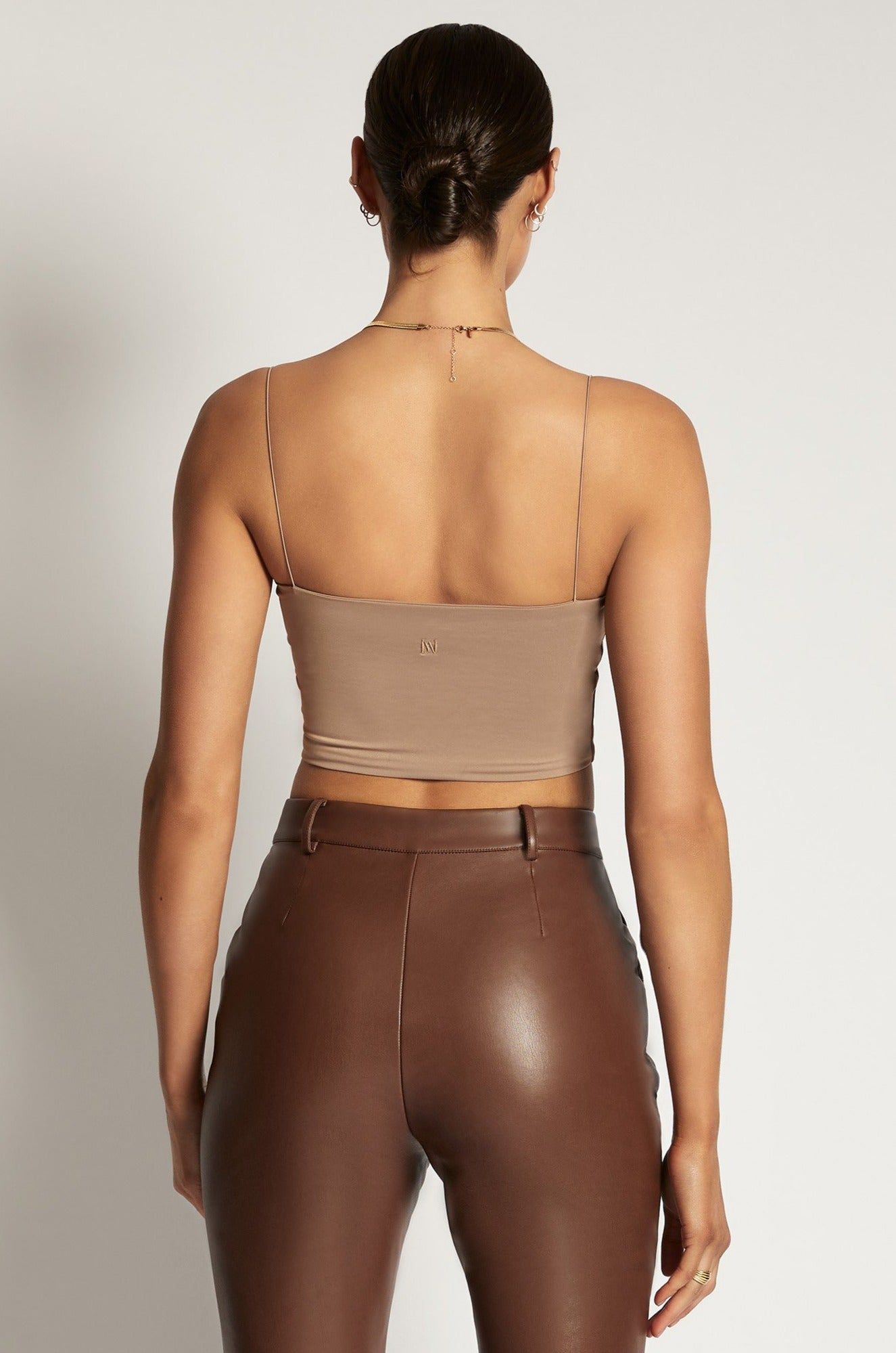 Yvonne Cami Crop Top - Latte sold by Meshki product image thumbnail 2