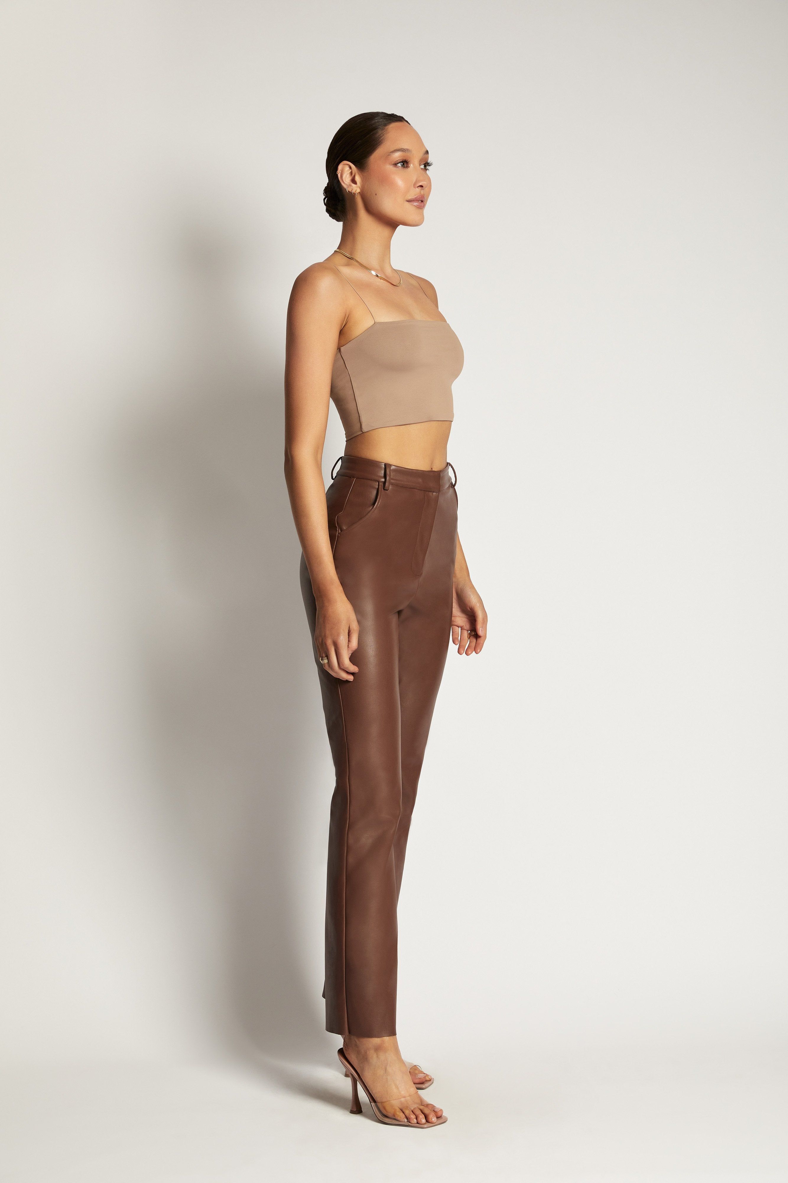 Yvonne Cami Crop Top - Latte sold by Meshki product image thumbnail 9