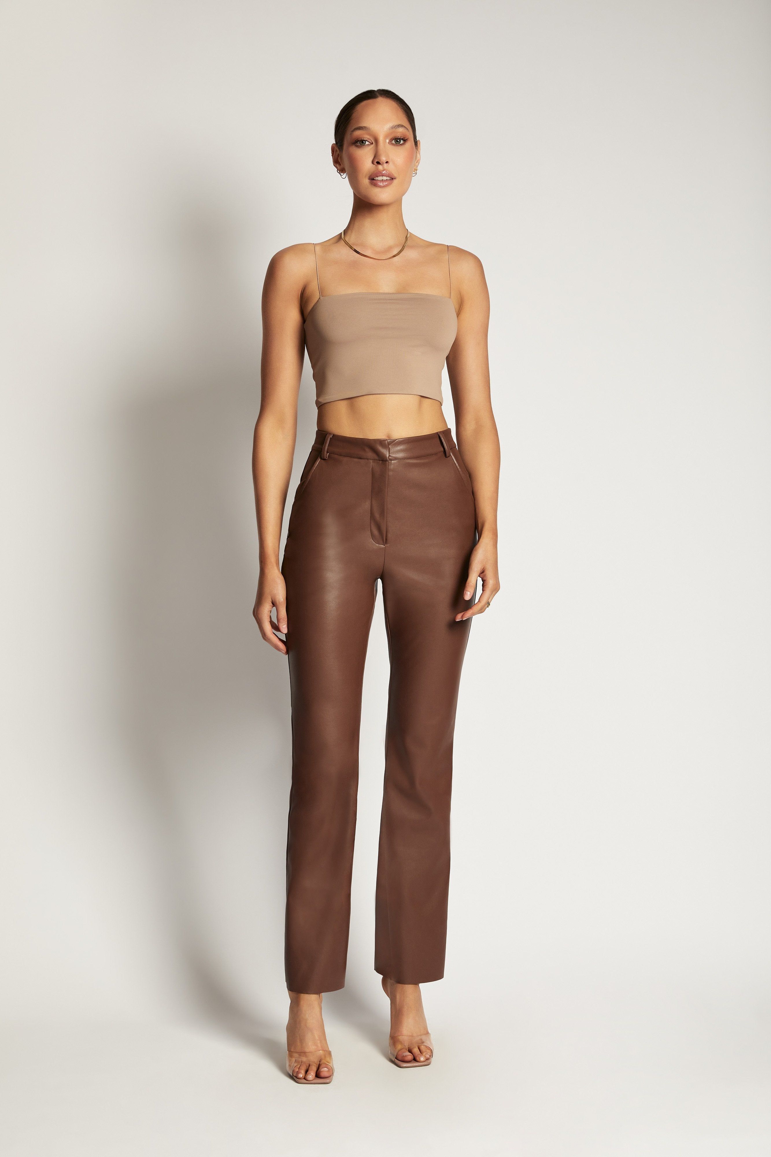 Yvonne Cami Crop Top - Latte sold by Meshki product image thumbnail 6