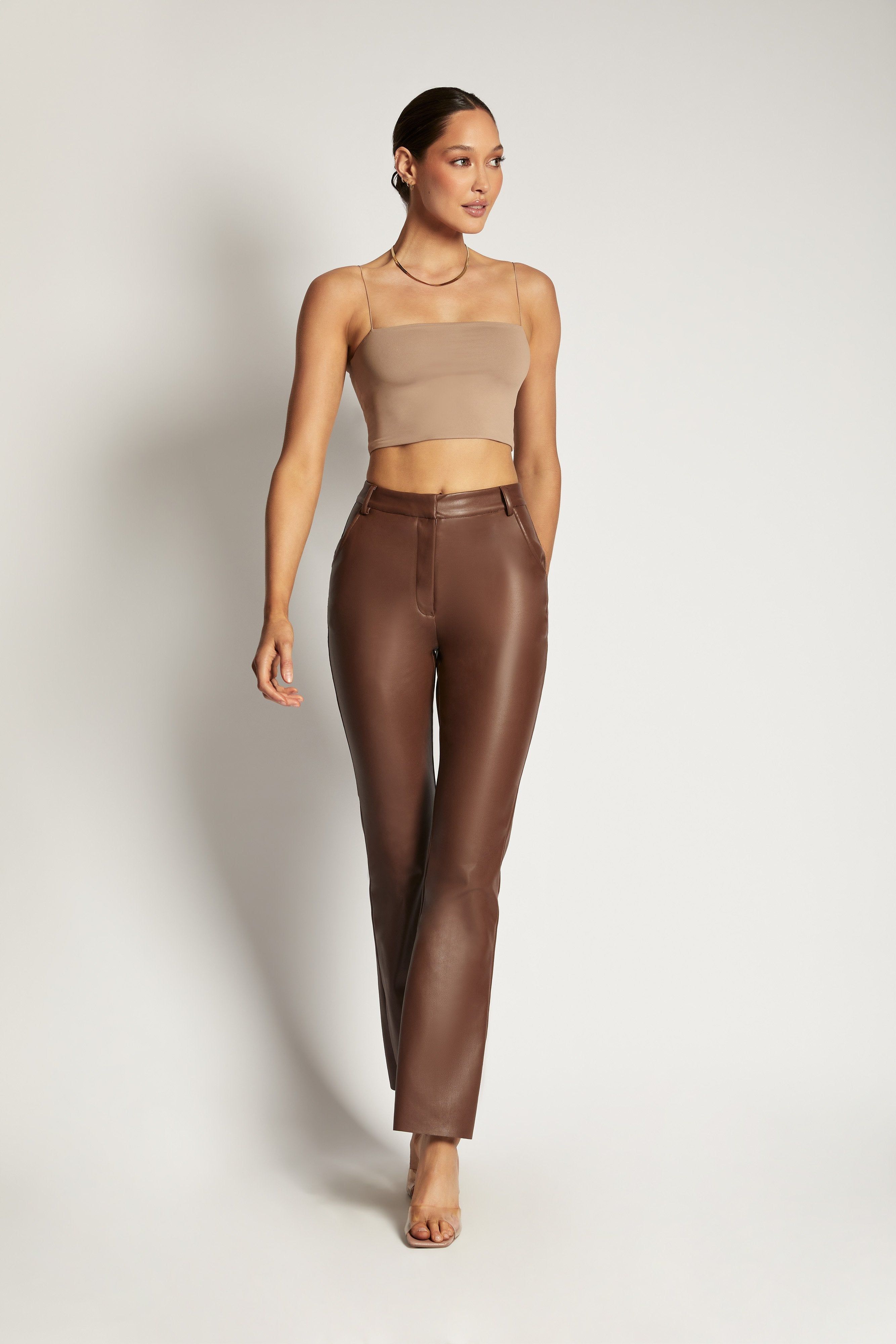 Yvonne Cami Crop Top - Latte sold by Meshki product image thumbnail 7