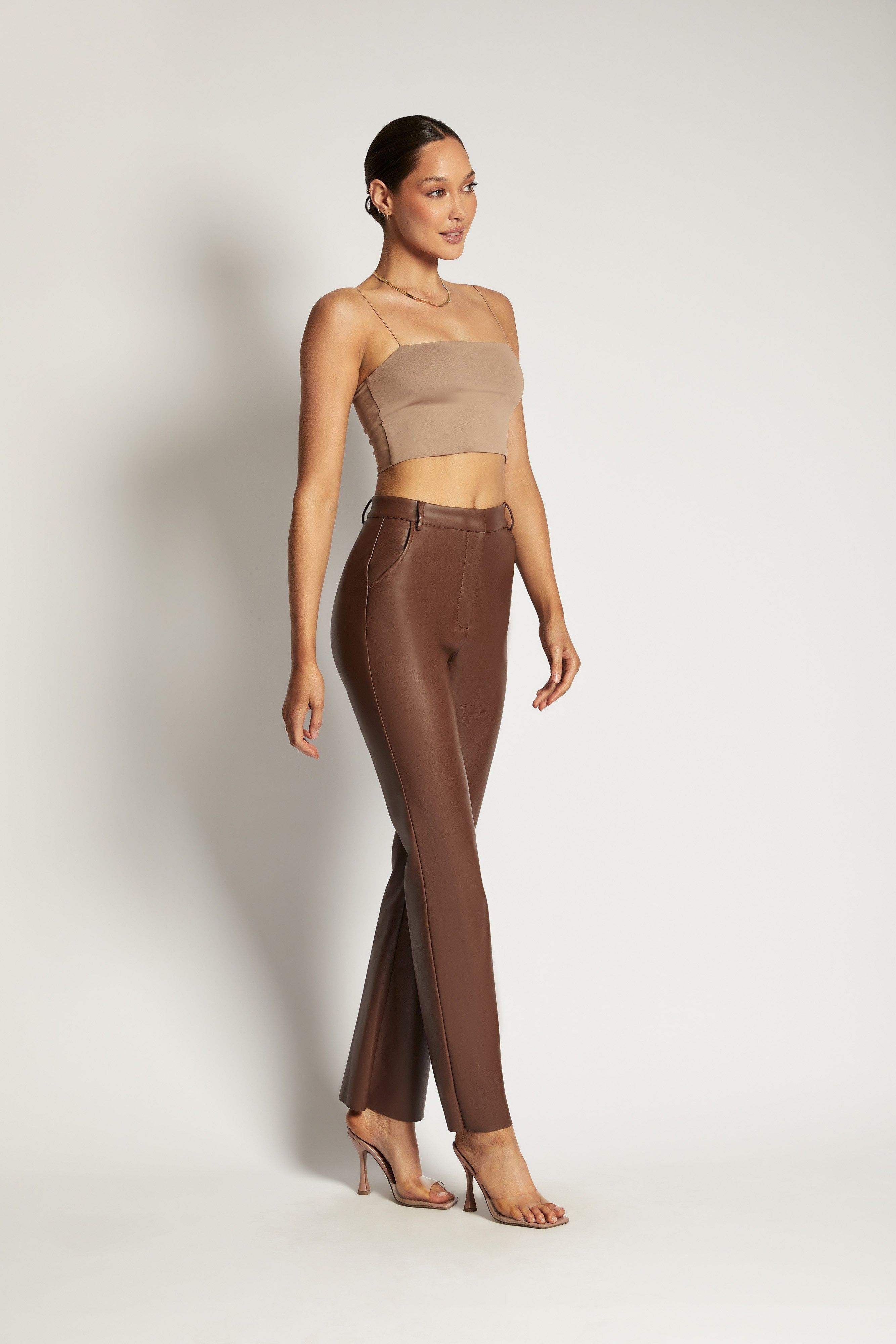 Yvonne Cami Crop Top - Latte sold by Meshki product image thumbnail 8