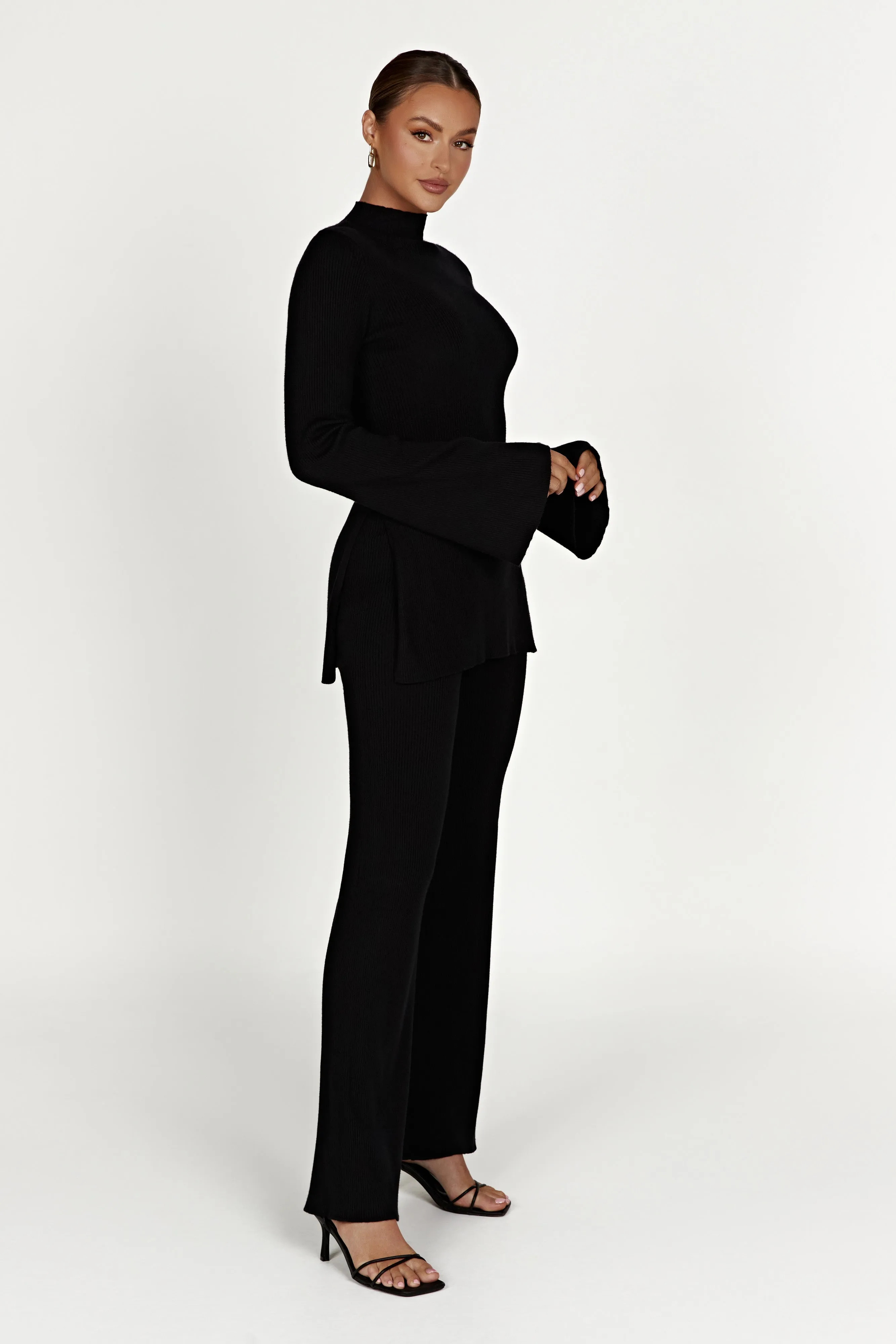 Jovie Knit Pants - Black sold by Meshki product image thumbnail 3