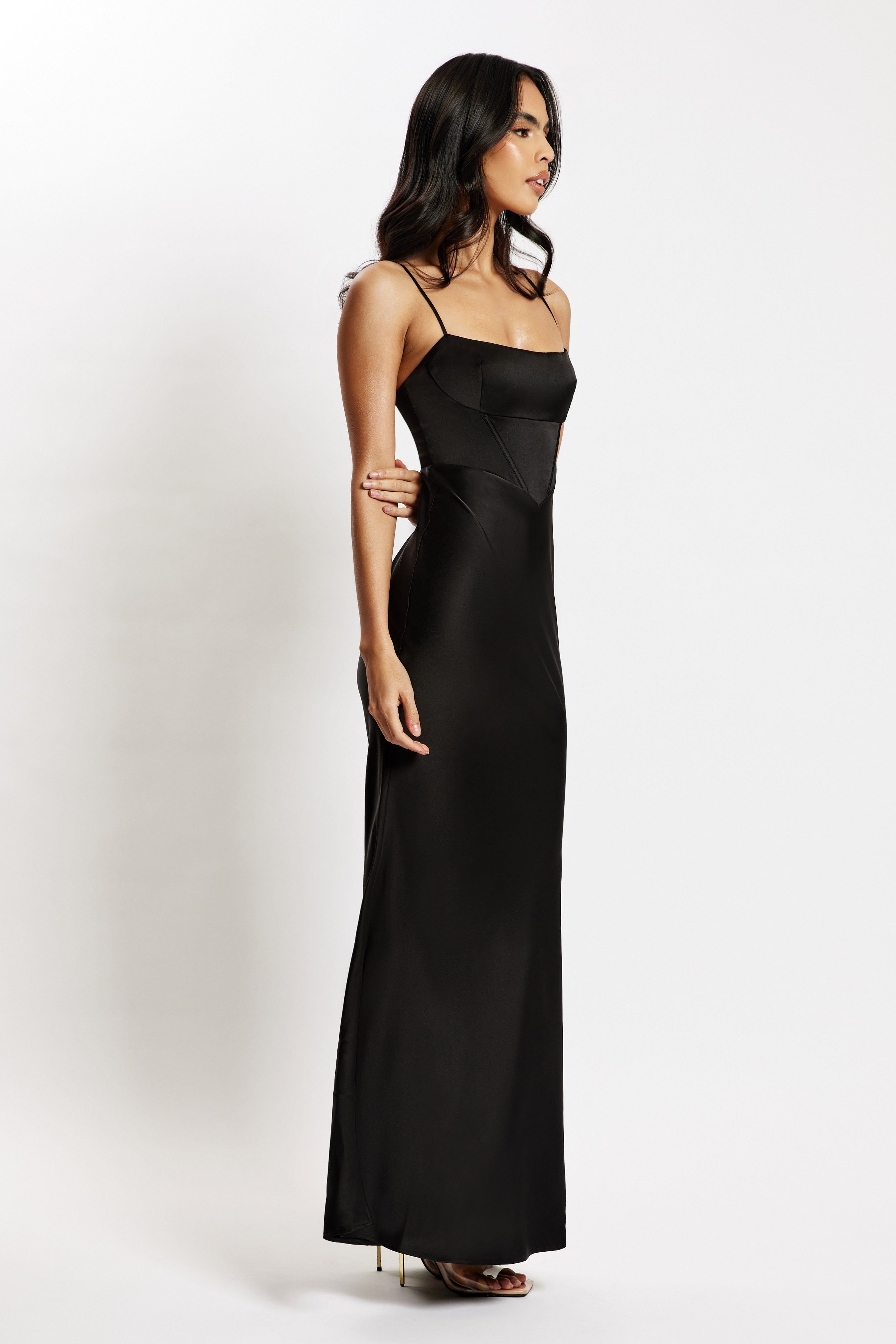 Desirie Corset Maxi Dress - Black sold by Meshki product image thumbnail 5