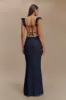 Ezra Lace Maxi Dress - Navy sold by Meshki