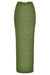 Rosella Crochet Maxi Skirt - Green sold by Meshki