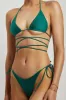 Peyton Tie Up Bikini Bottom - Green sold by Meshki