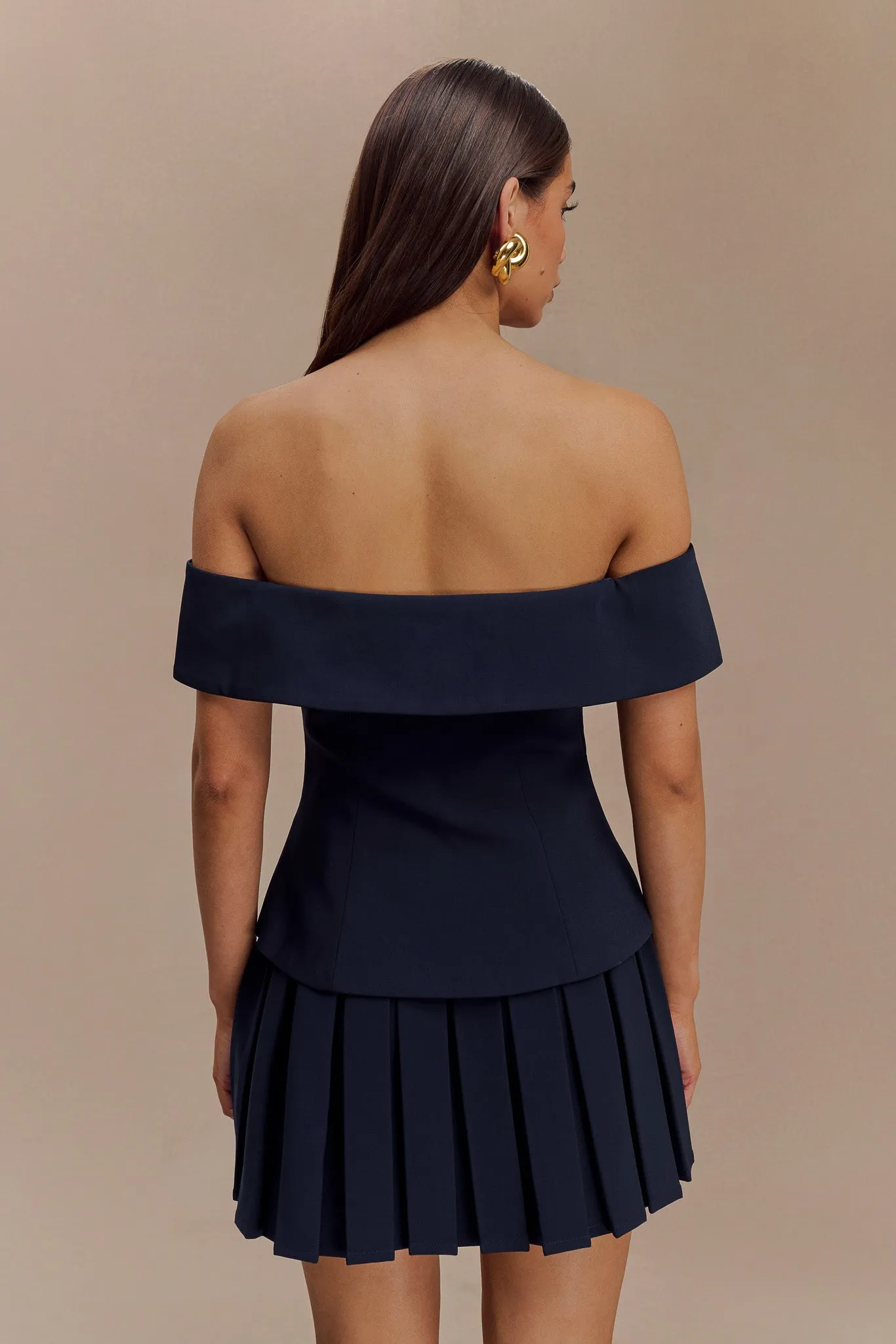 Krista Strapless Suiting Top - Navy sold by Meshki product image thumbnail 2