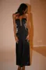 Chantelle Liquid Satin Midi Dress - Black sold by Meshki
