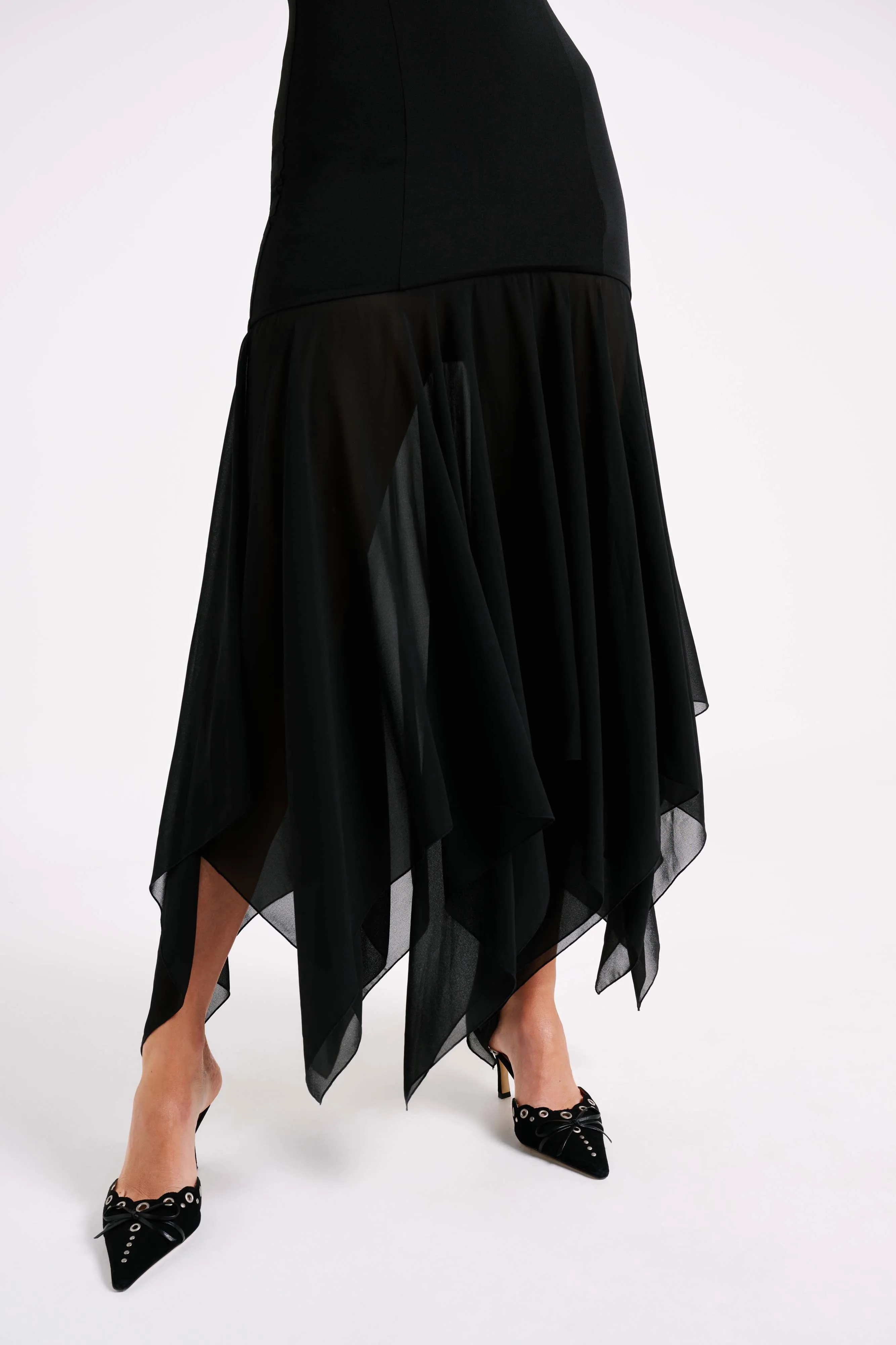 Minka Chiffon Maxi Dress - Black sold by Meshki product image thumbnail 3