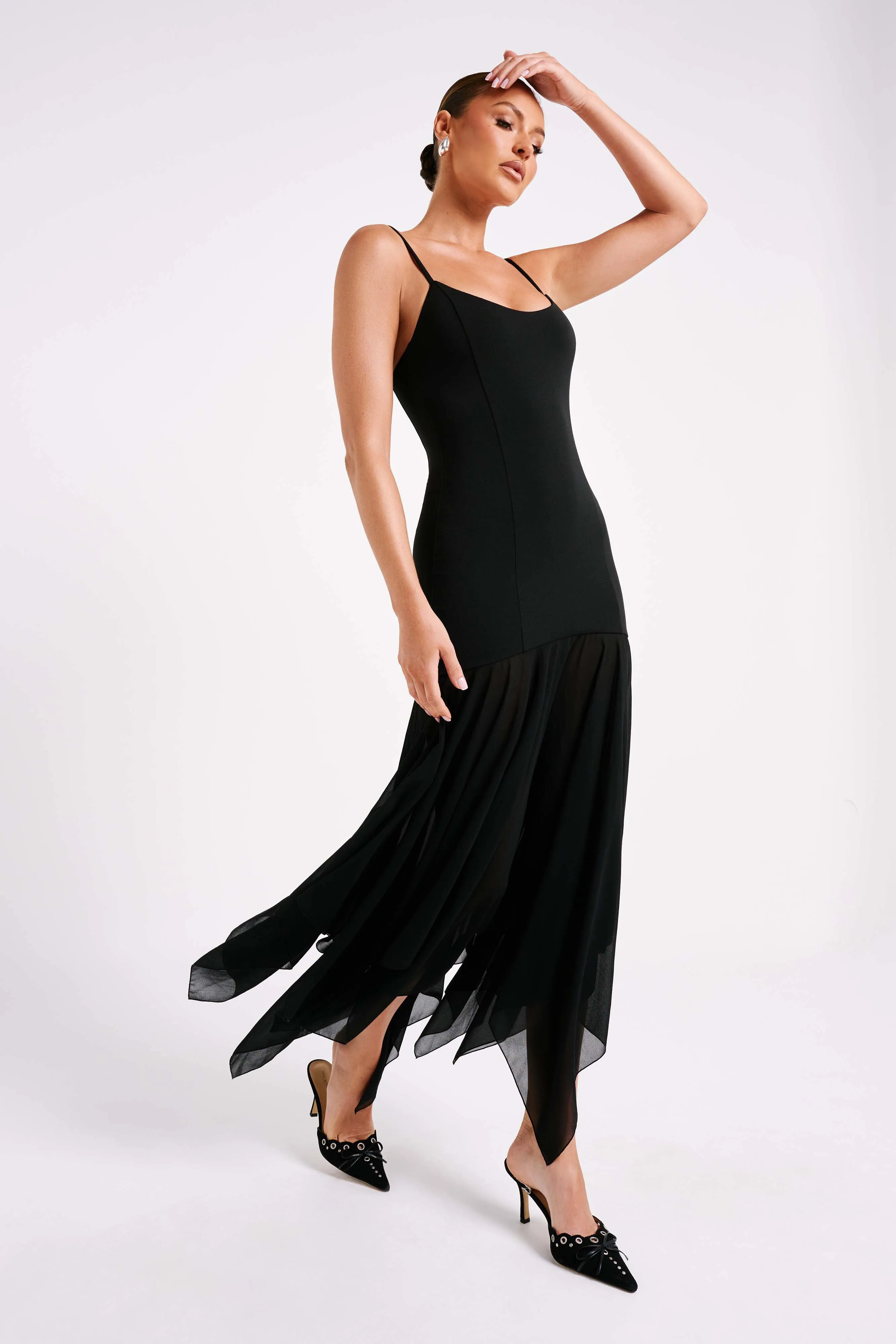Minka Chiffon Maxi Dress - Black sold by Meshki product image thumbnail 4