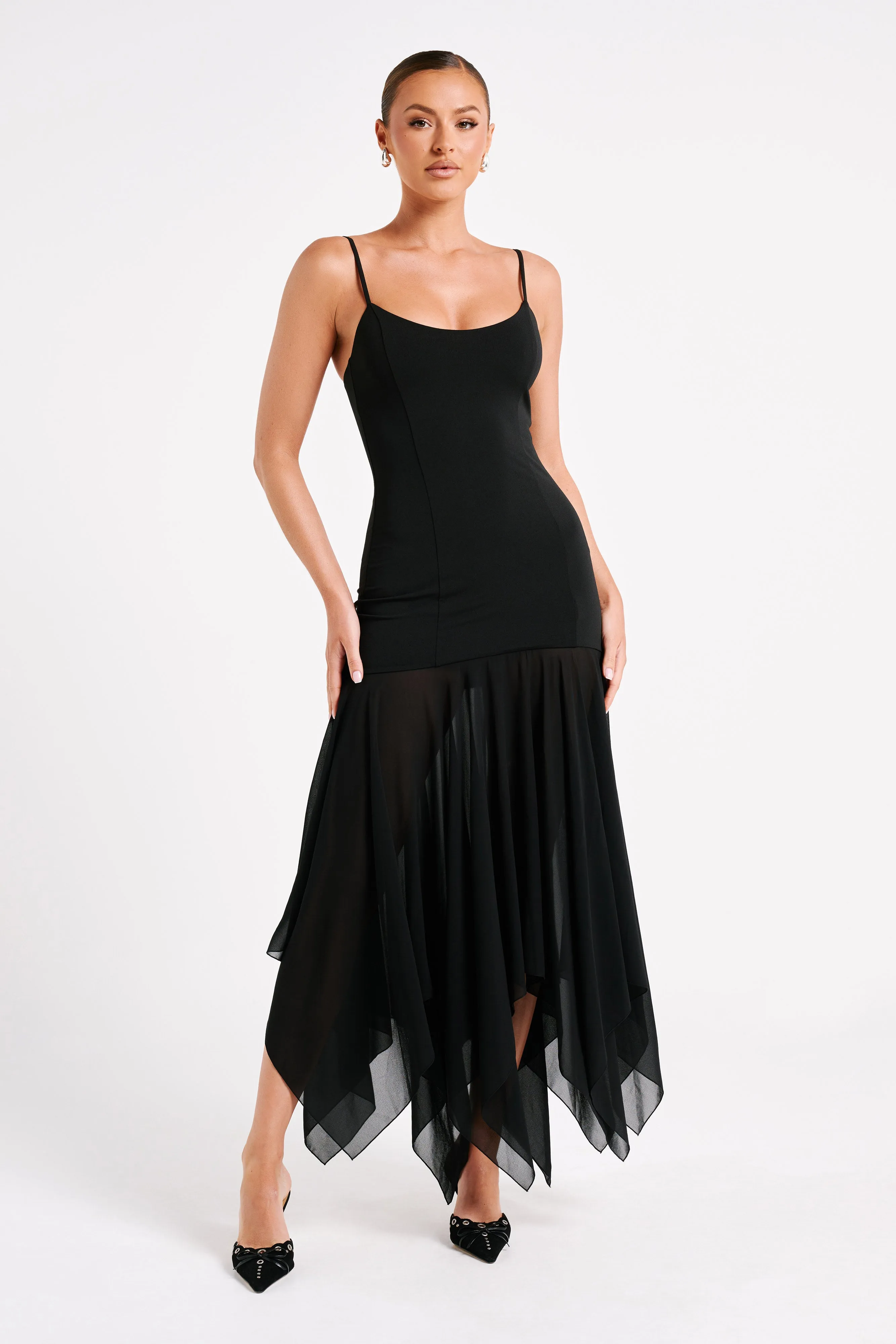 Minka Chiffon Maxi Dress - Black sold by Meshki product image thumbnail 5