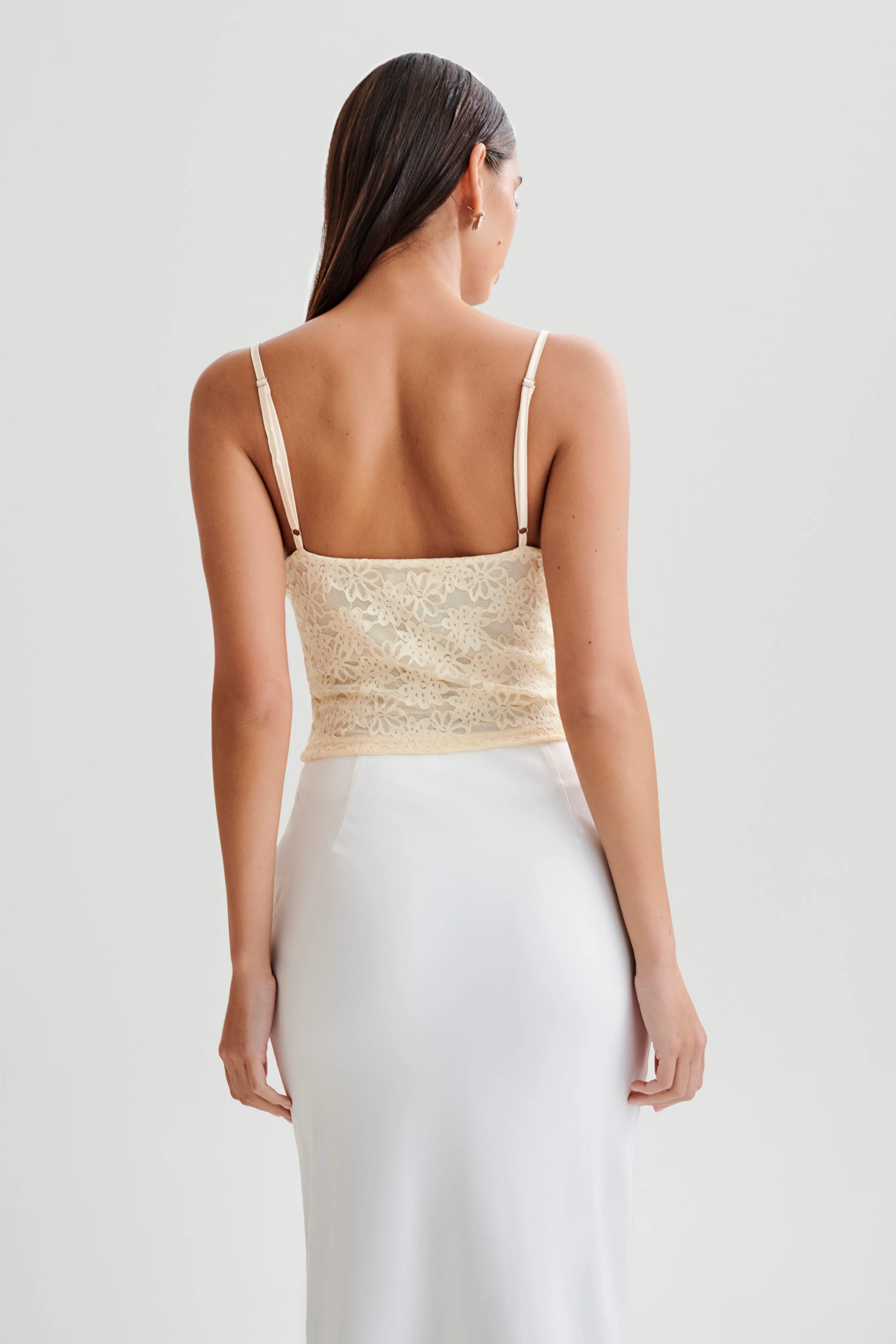 Joey Lace Corset Top - Ivory sold by Meshki product image thumbnail 3