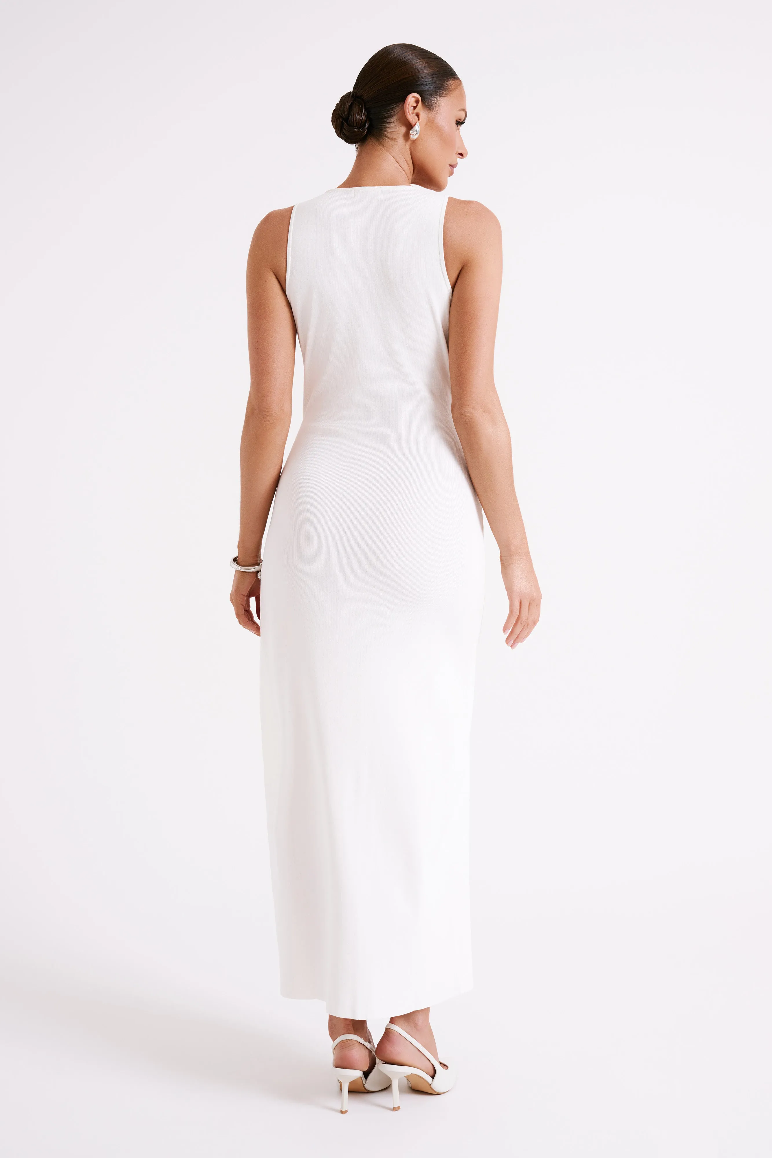 Araminta Knit Maxi Dress - White sold by Meshki product image thumbnail 3
