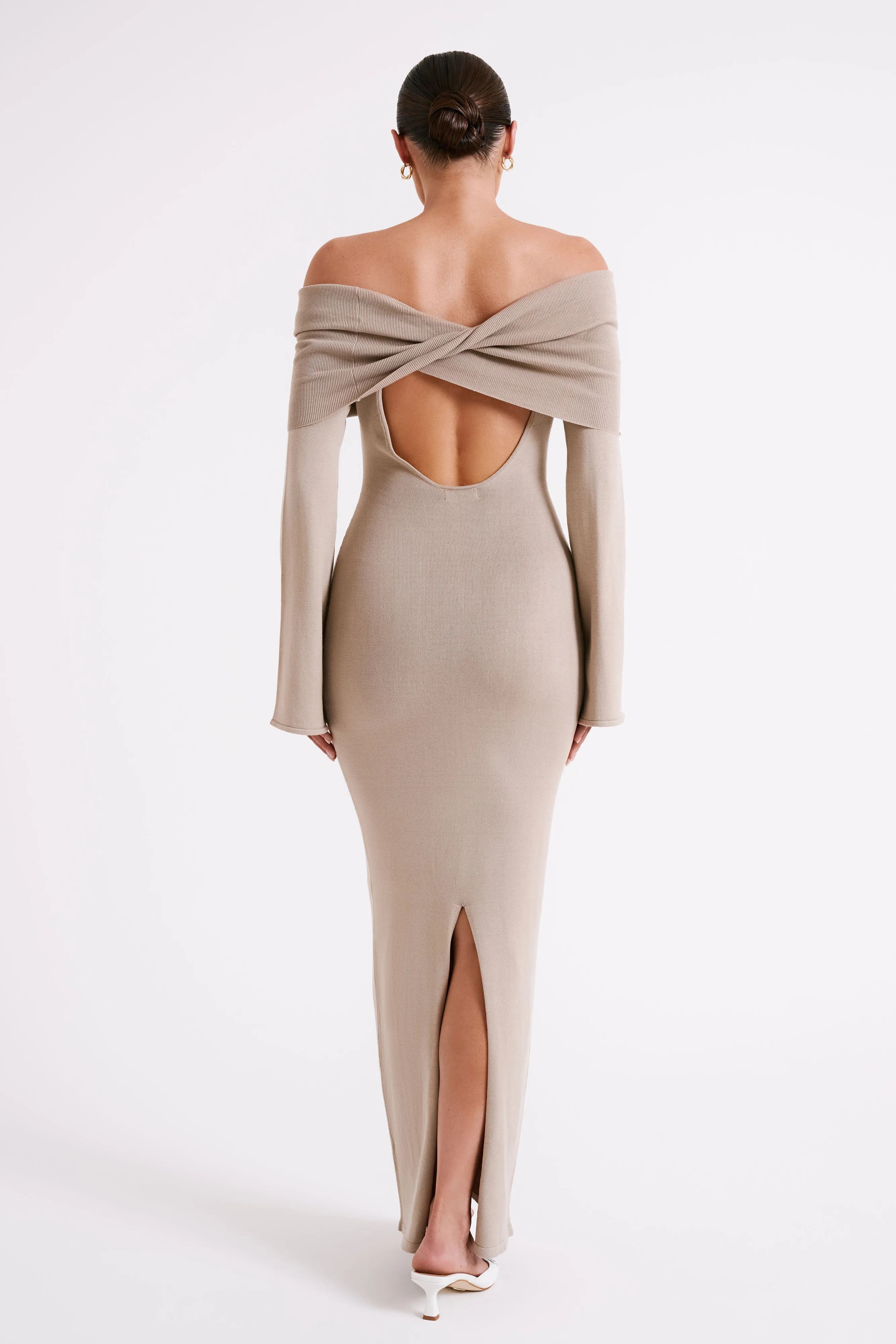 Kenny Long Sleeve Knit Dress - Taupe sold by Meshki product image thumbnail 3