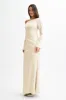 Avery Long Sleeve Maxi Dress - Gold sold by Meshki