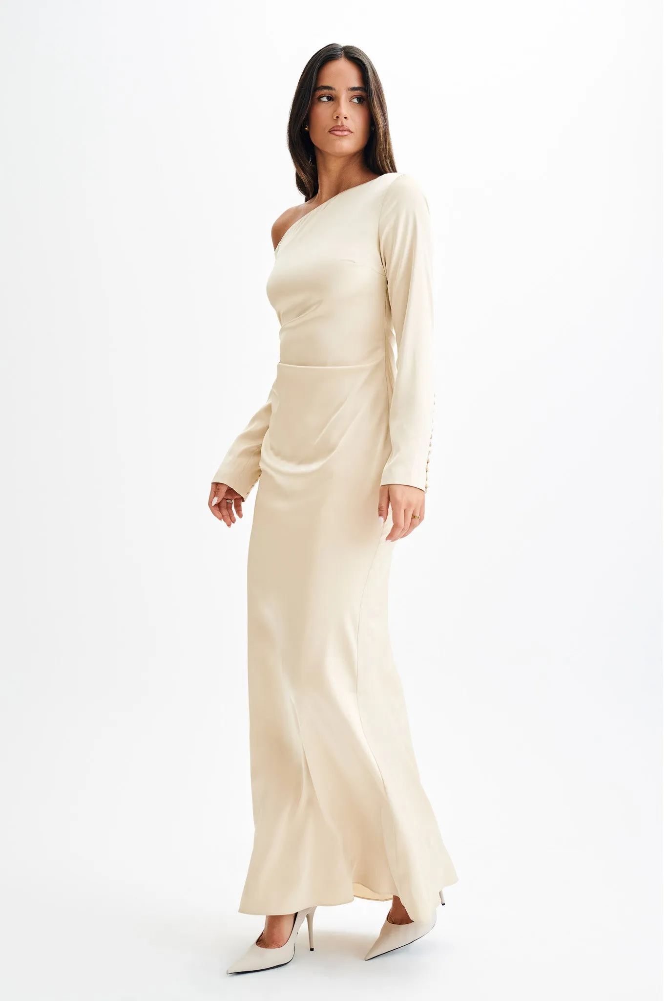 Avery Long Sleeve Maxi Dress - Gold sold by Meshki product image thumbnail 5