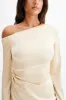 Avery Long Sleeve Maxi Dress - Gold sold by Meshki