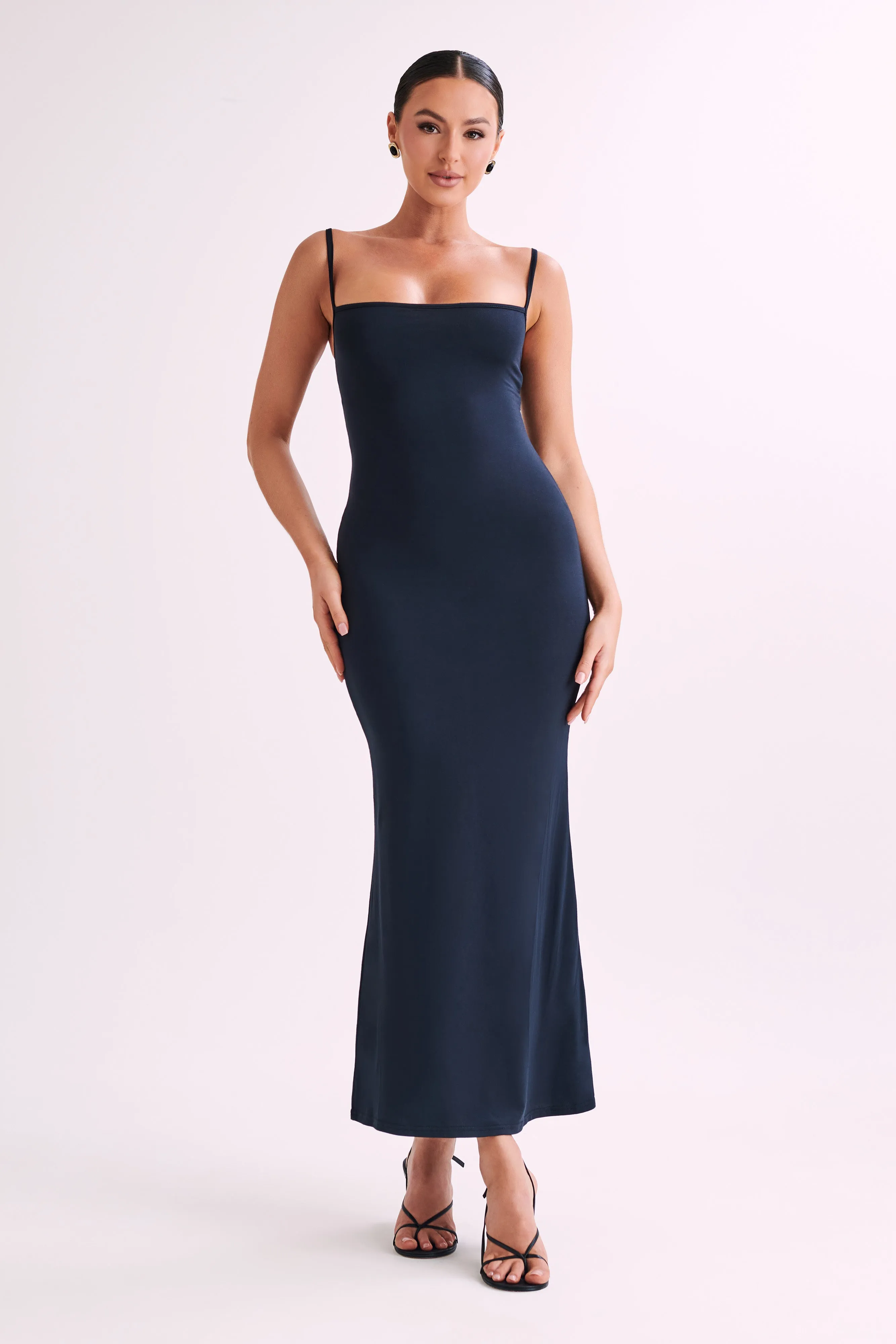 Cassie Modal Fishtail Maxi Dress - Black sold by Meshki product image thumbnail 3