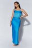 Missy Maxi Satin Skirt - Azure Blue sold by Meshki