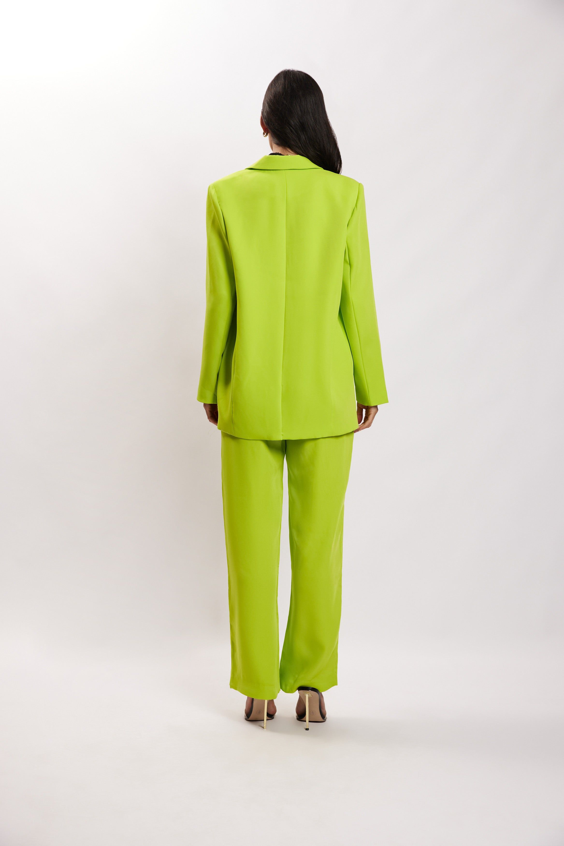 Saskia Straight Leg Trousers - Lime Green sold by Meshki product image thumbnail 10