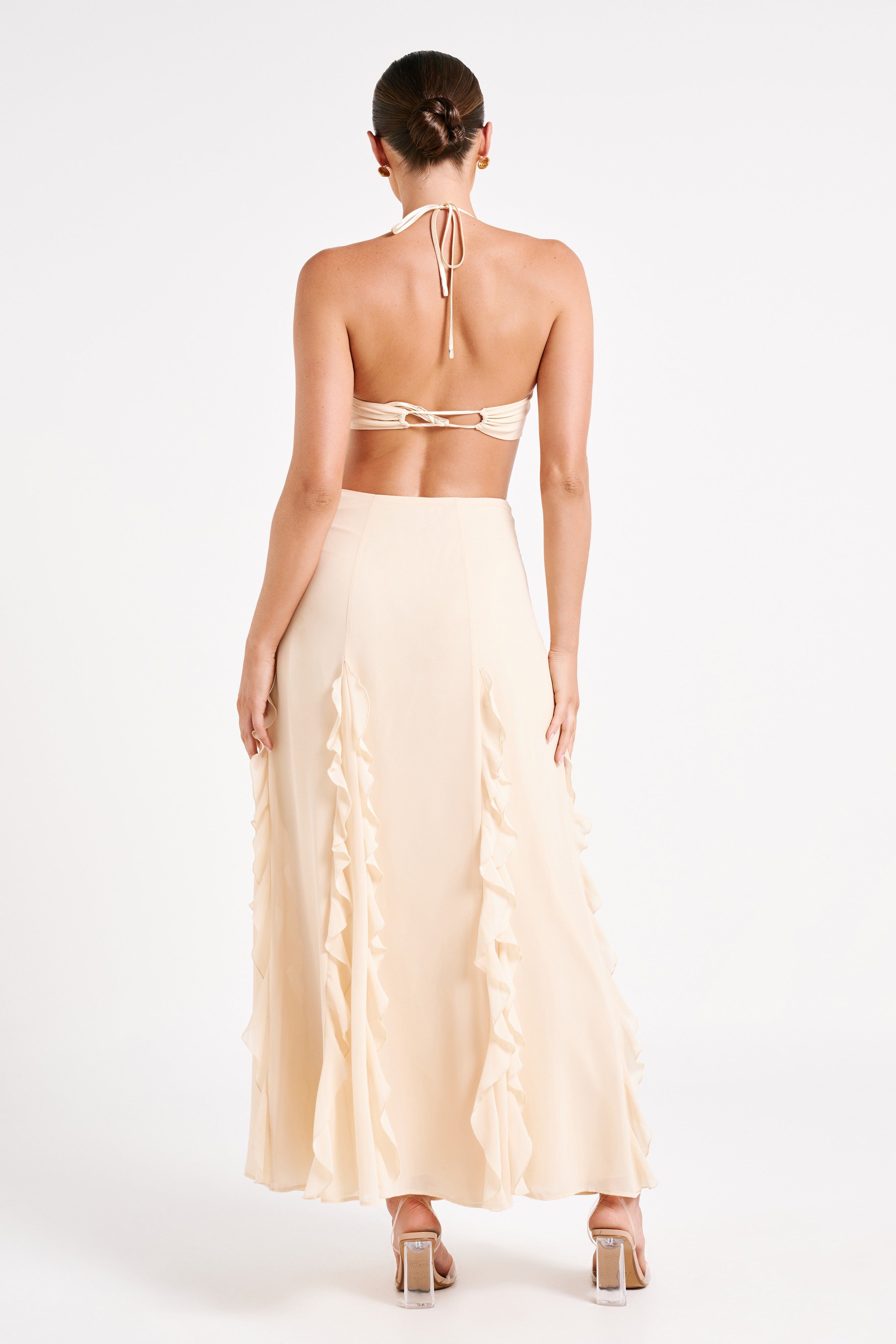 Ines Ruffle Maxi Skirt - Sand sold by Meshki product image thumbnail 2