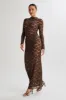 Renata Lace Long Sleeve Bodysuit - Chocolate sold by Meshki