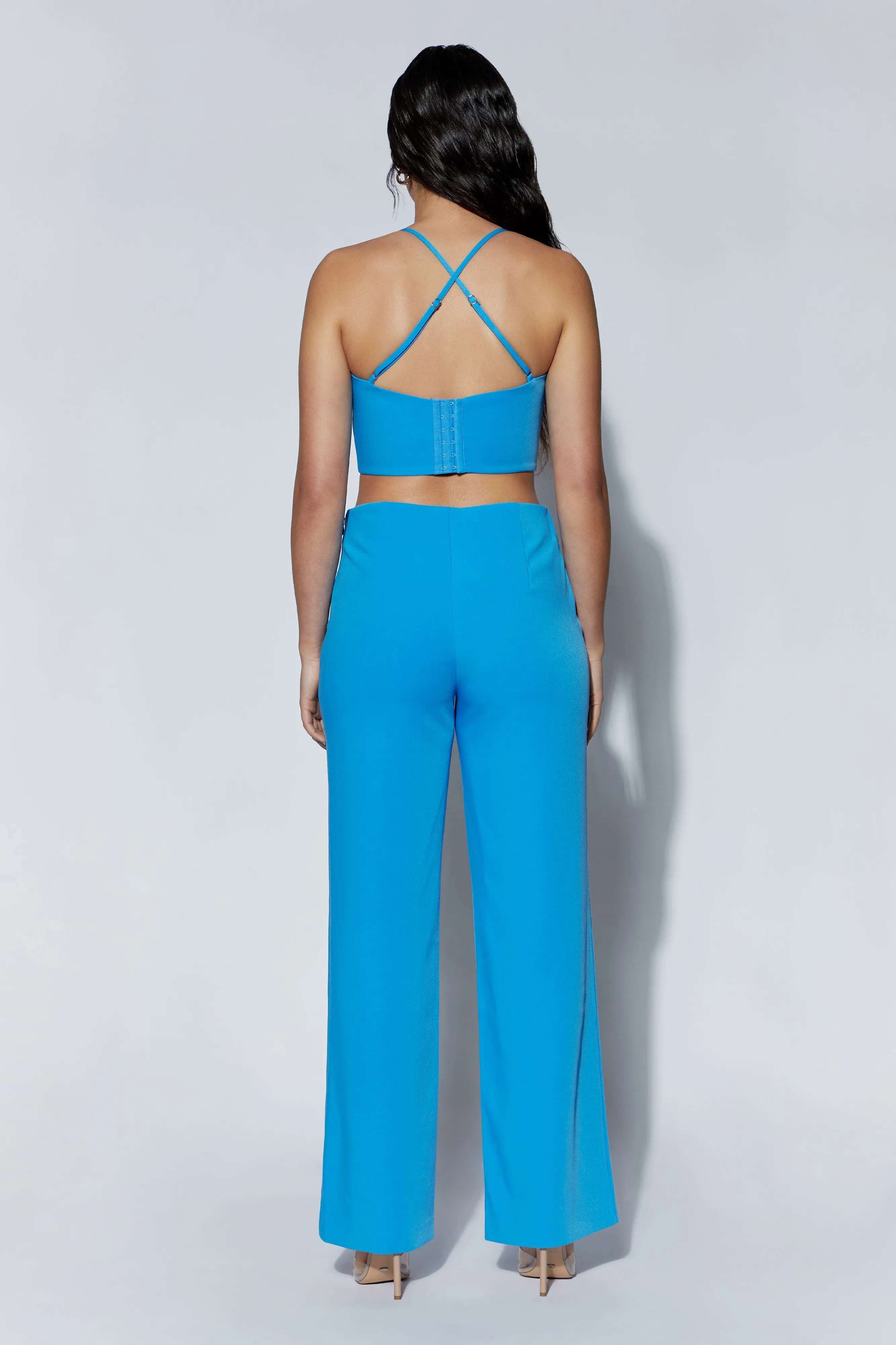 Bahar Seam Line Crop Top - Azure Blue sold by Meshki product image thumbnail 3