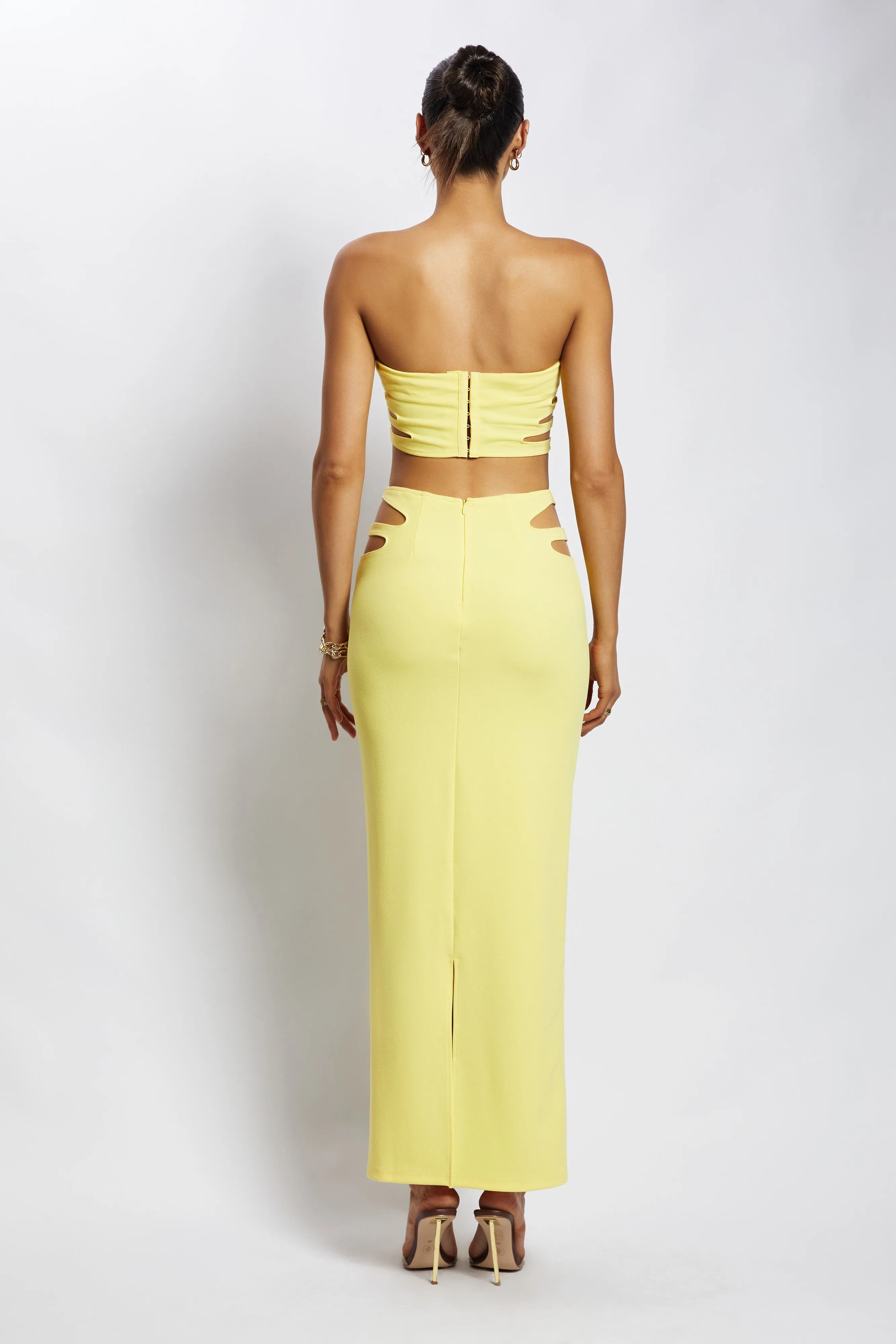 Audrina Cut Out Bandeau Top - Yellow sold by Meshki product image thumbnail 4