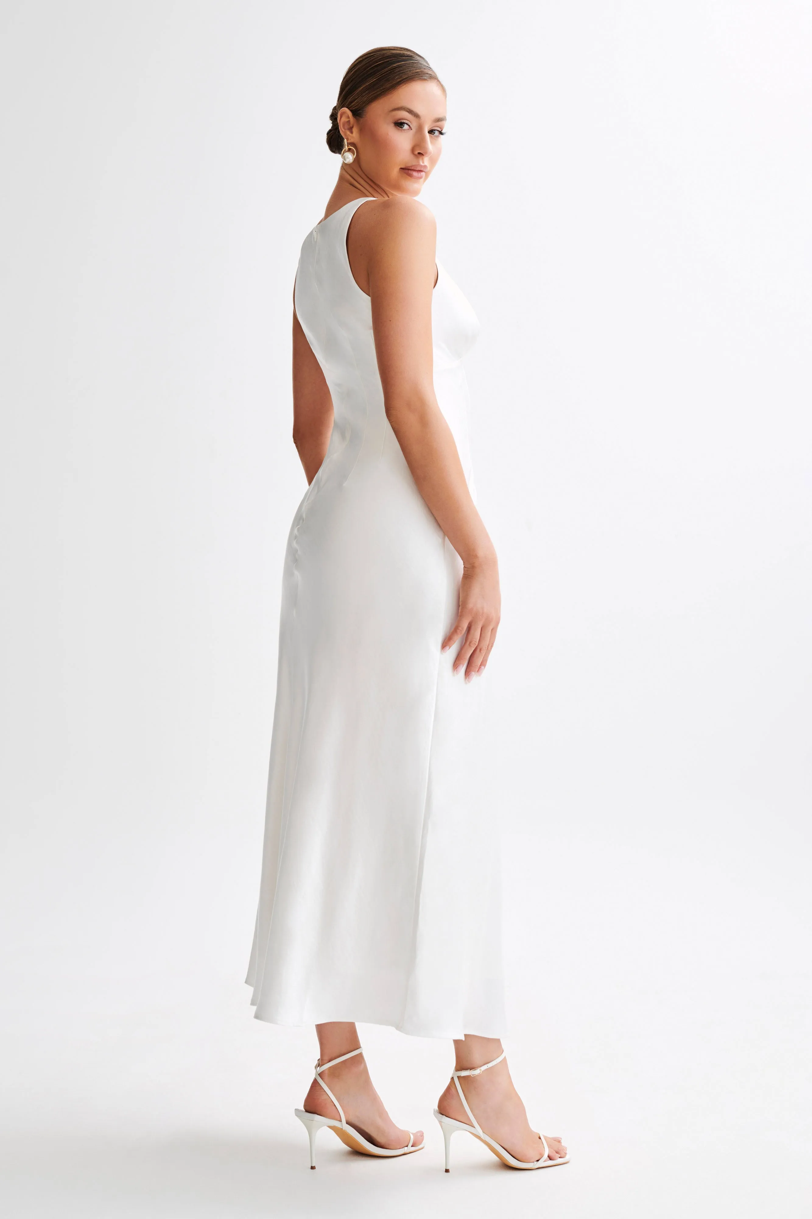 Meghan Satin Maxi Dress - Ivory sold by Meshki product image thumbnail 5