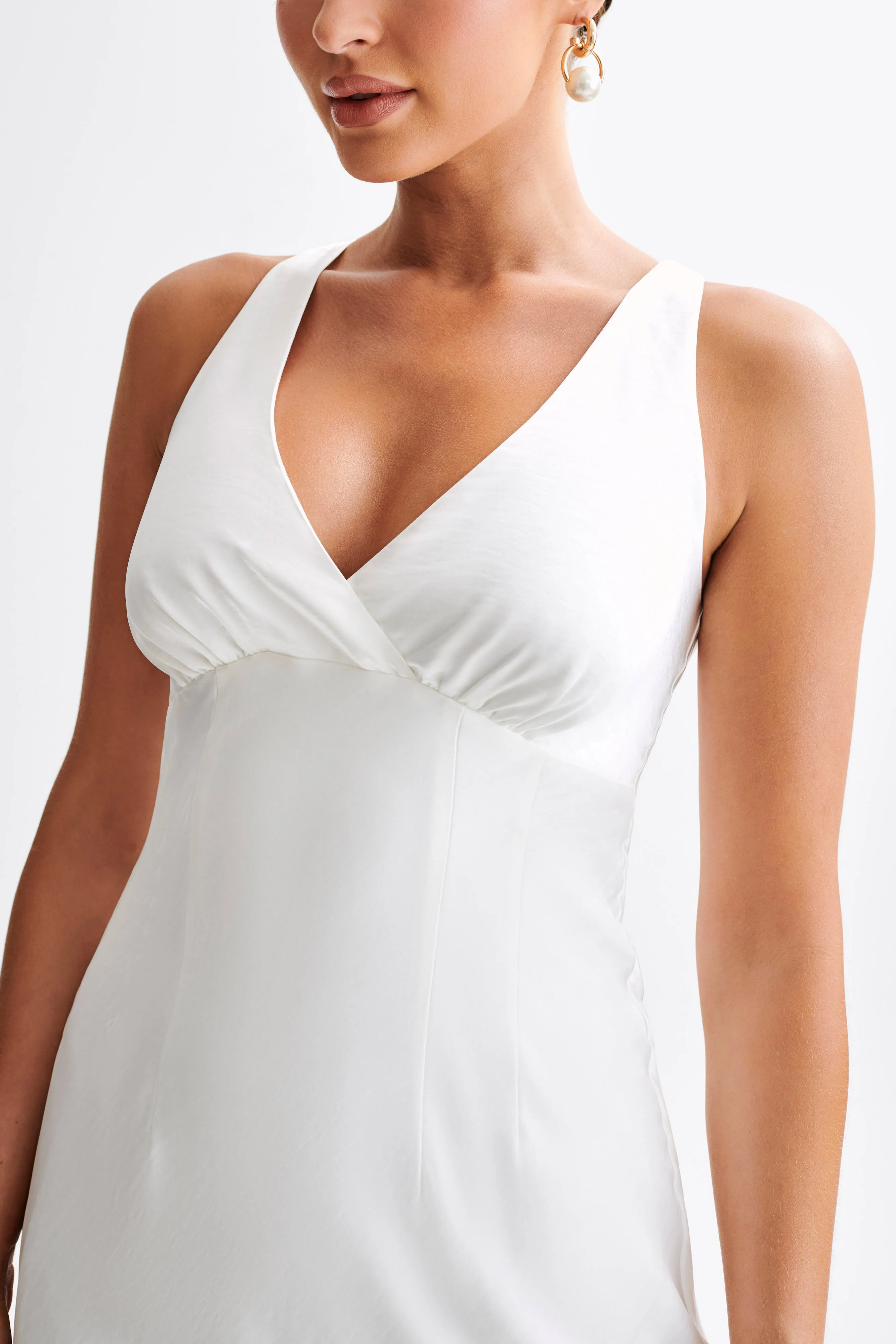 Meghan Satin Maxi Dress - Ivory sold by Meshki product image thumbnail 3