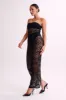 Sasha Strapless Maxi Dress - Black sold by Meshki