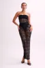 Sasha Strapless Maxi Dress - Black sold by Meshki